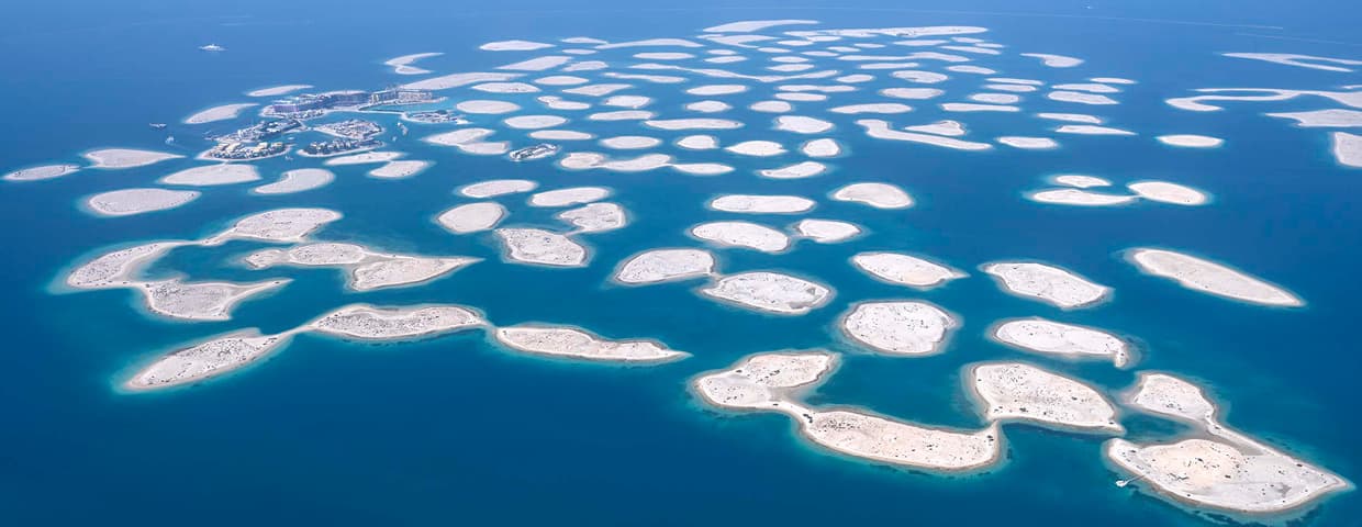 The World Islands Dubai island development and beachfront setting