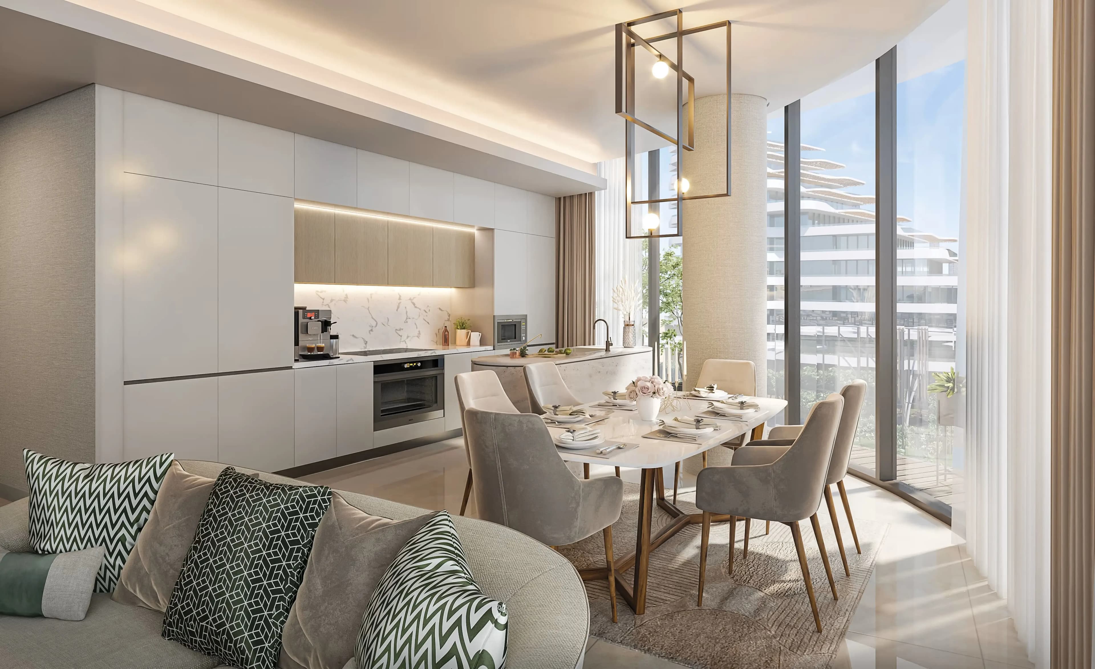 Al Danah Bay Residential Tower, Al Marjan lobby reception, Al Marjan Island