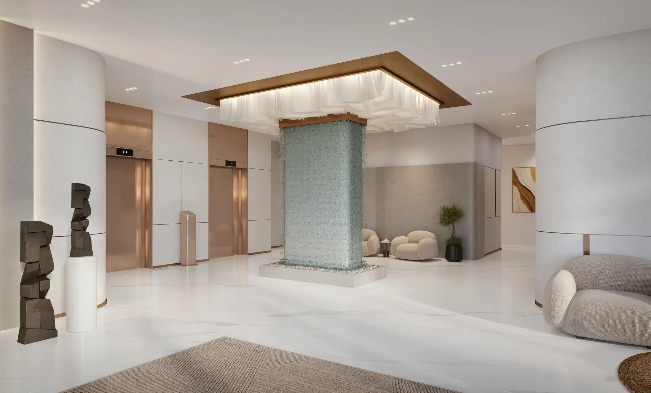 Living room with sea view at Aqua Maya, Al Marjan