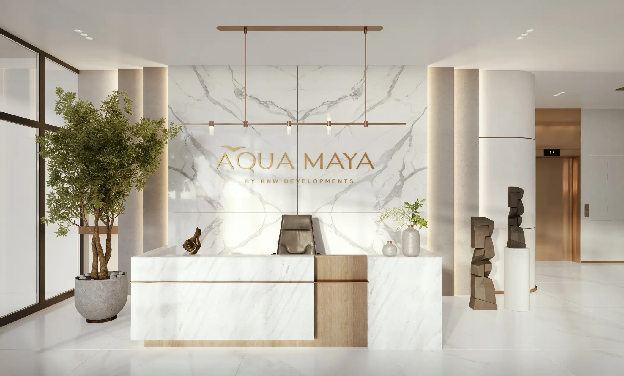 Aqua Maya, Al Marjan lobby reception, Al Marjan Island