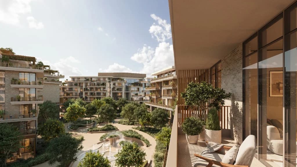Arancia Yards 2 by Beyond green spine aerial, City of Arabia Dubai