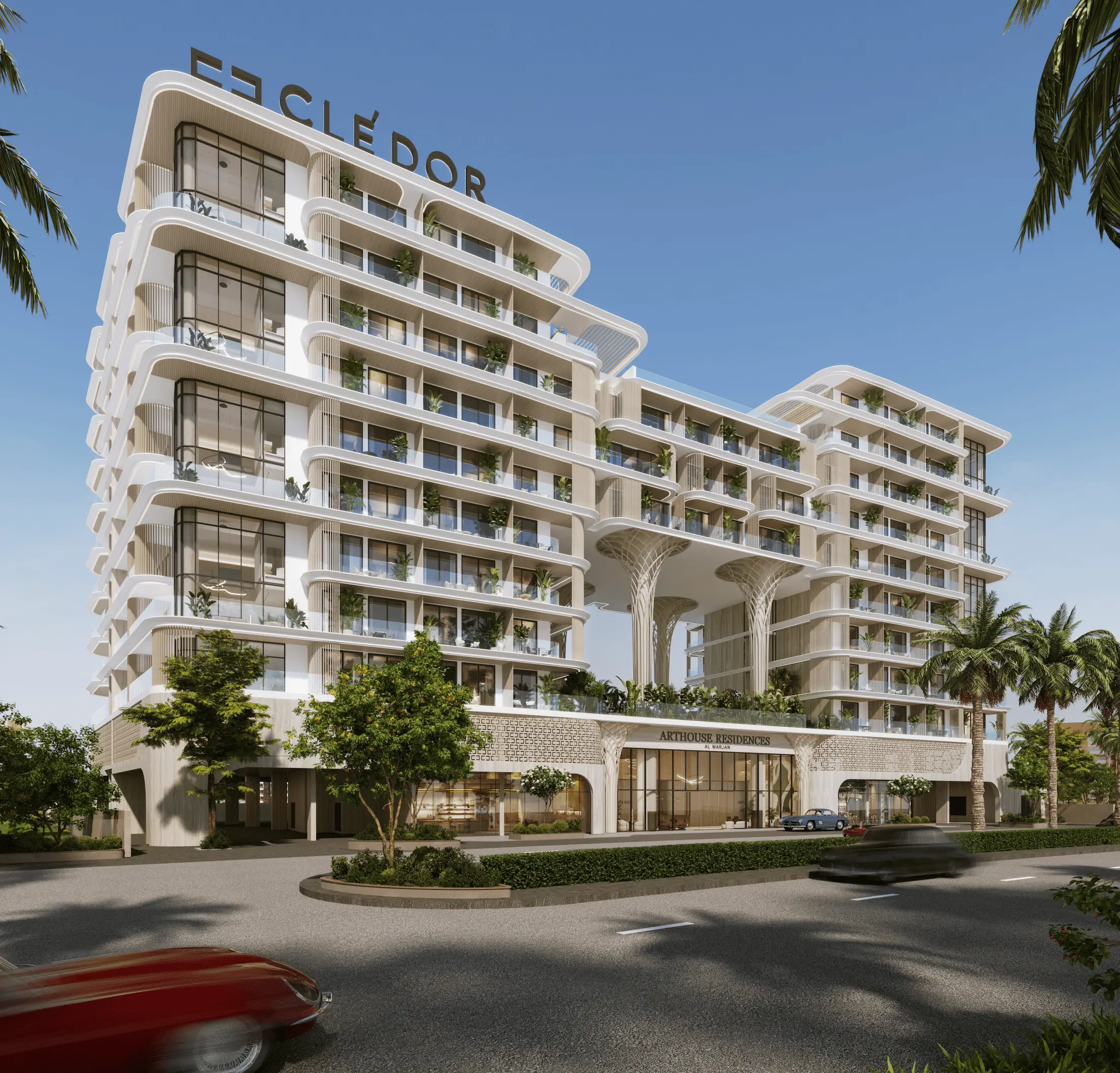 Static map for Arthouse Residences, Al Marjan on Al Marjan Island. Not live navigation.
