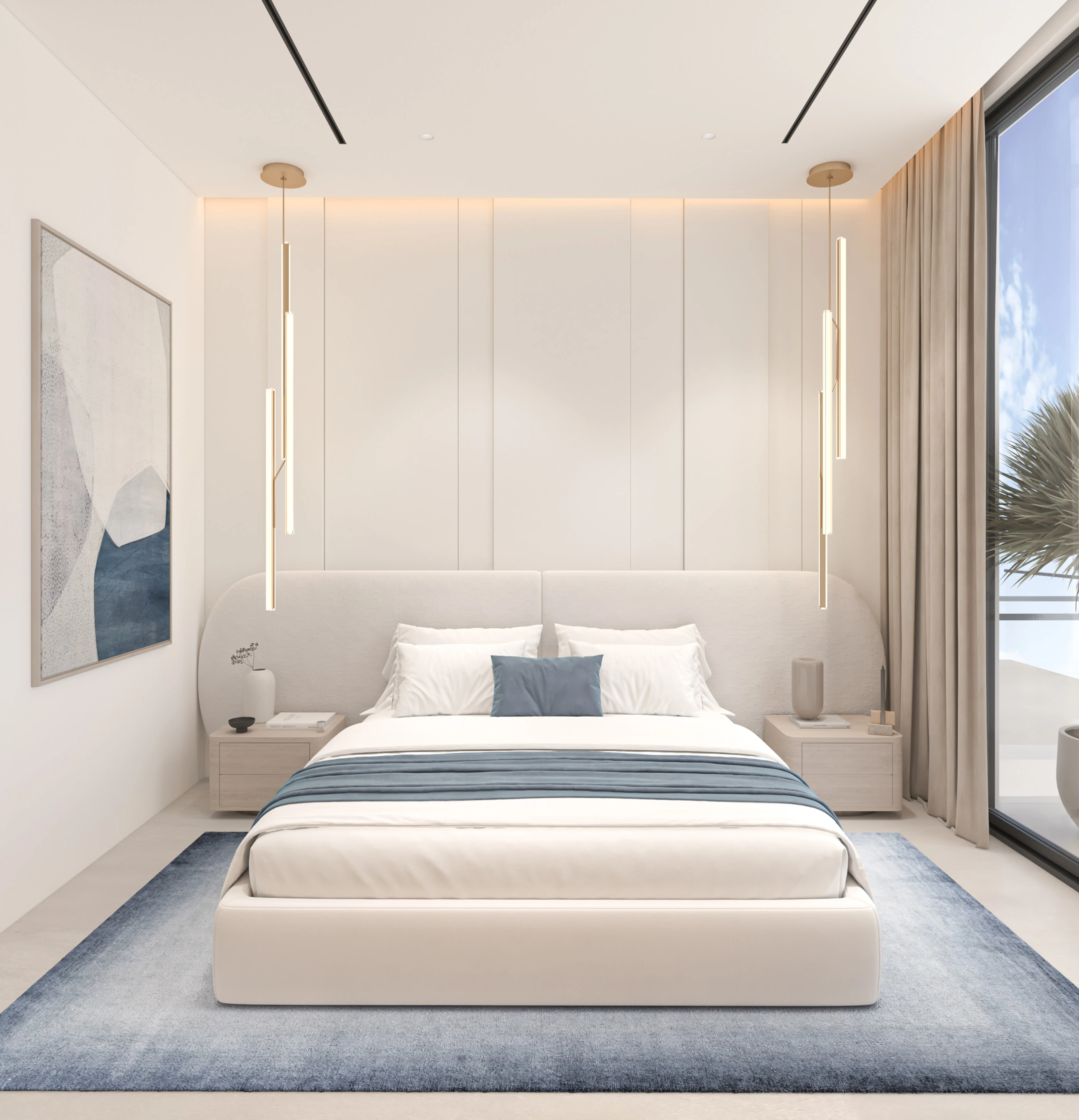 Bedroom interior at Arthouse Residences, Al Marjan
