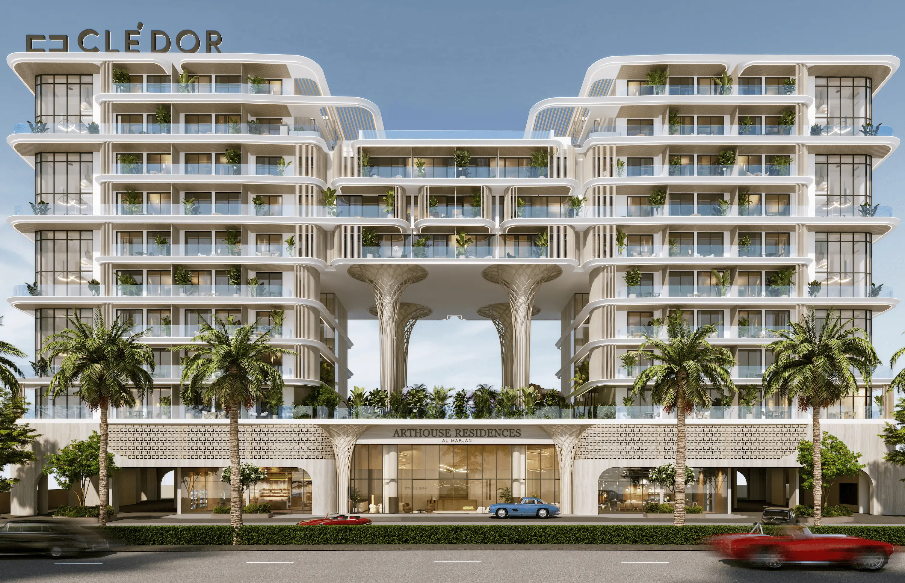 Living room with sea view at Arthouse Residences, Al Marjan