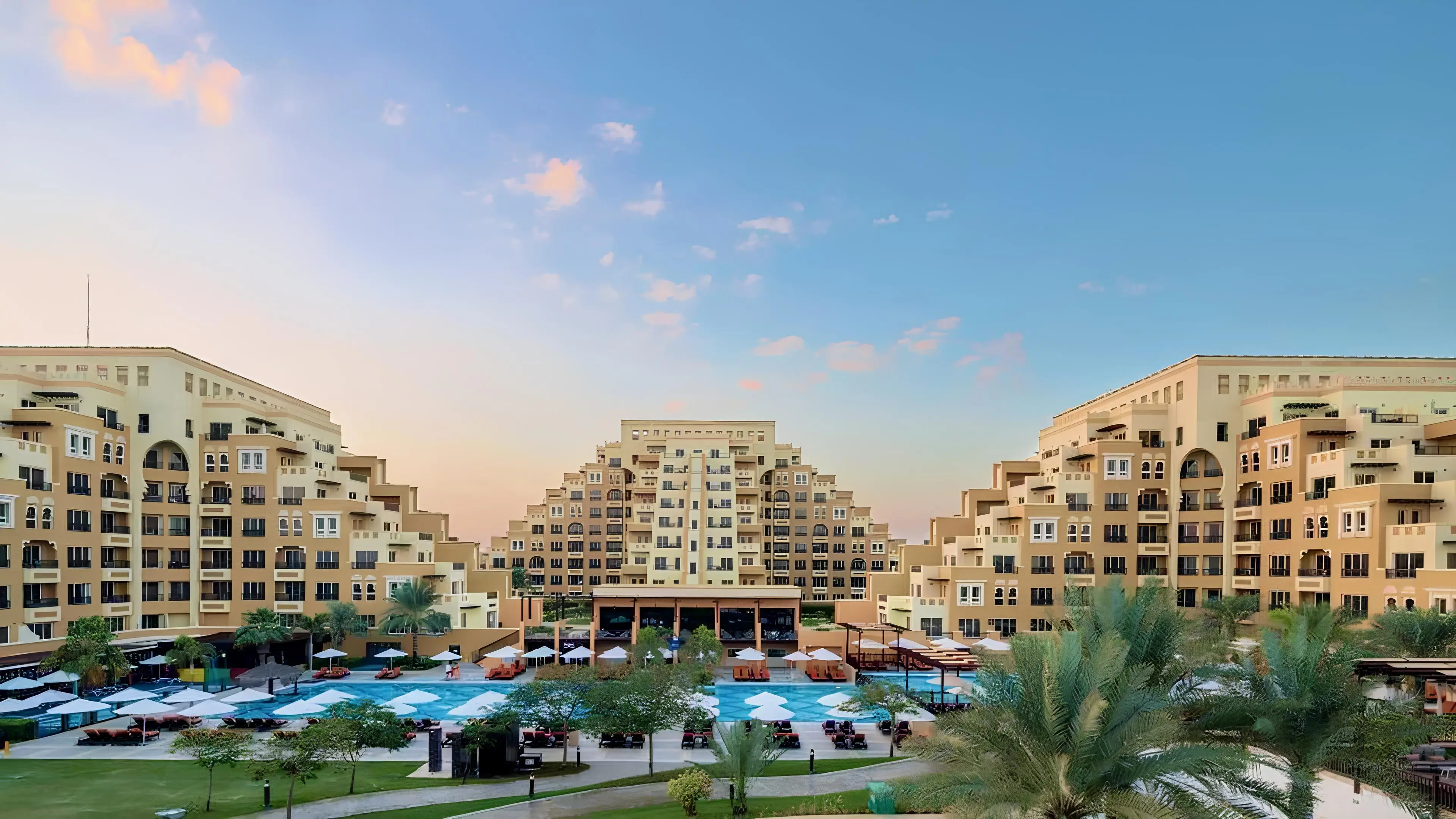 Living room with sea view at Bab Al Bahr Residences, Al Marjan