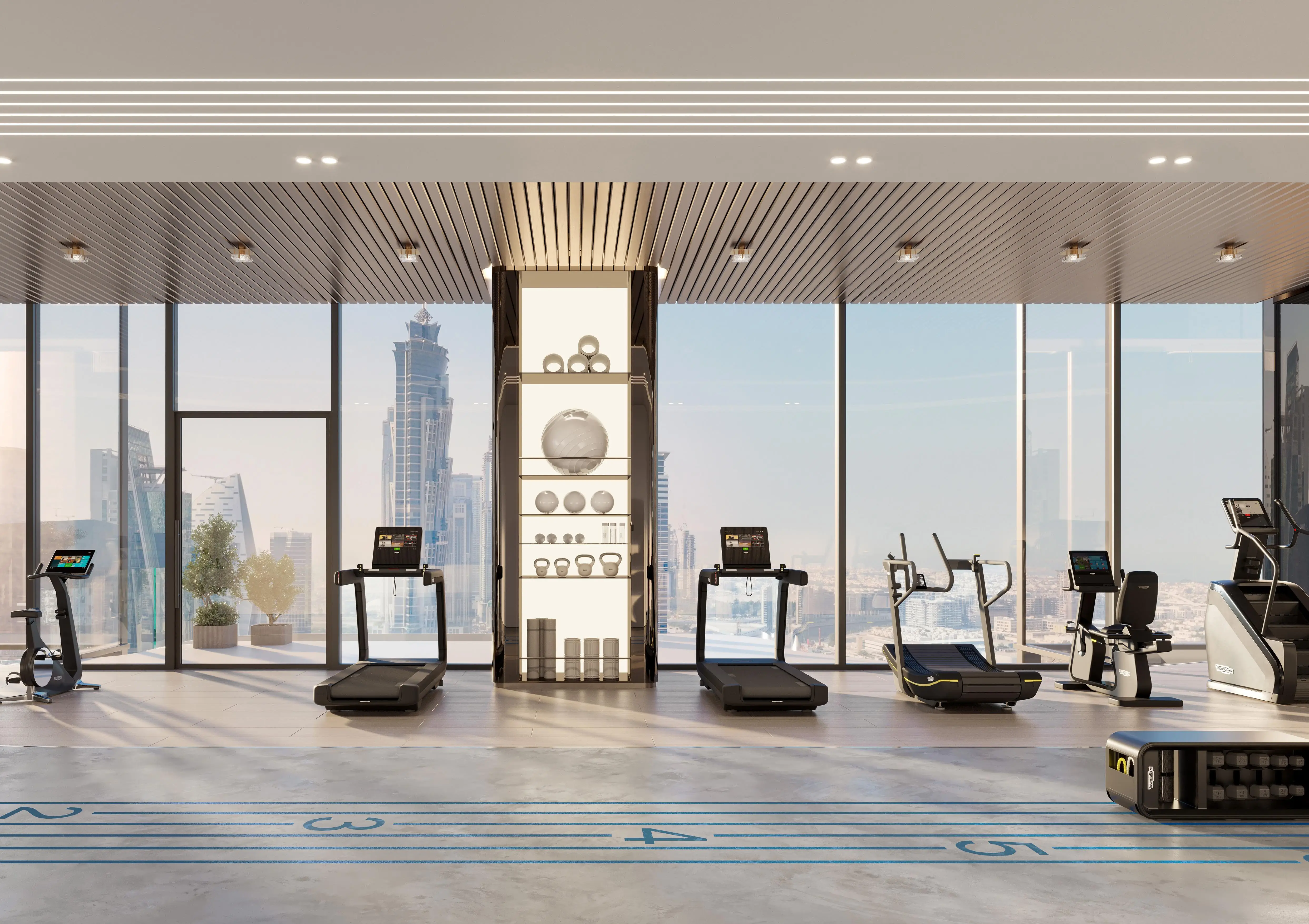Gym at Berkeley Tower by Ellington, Business Bay