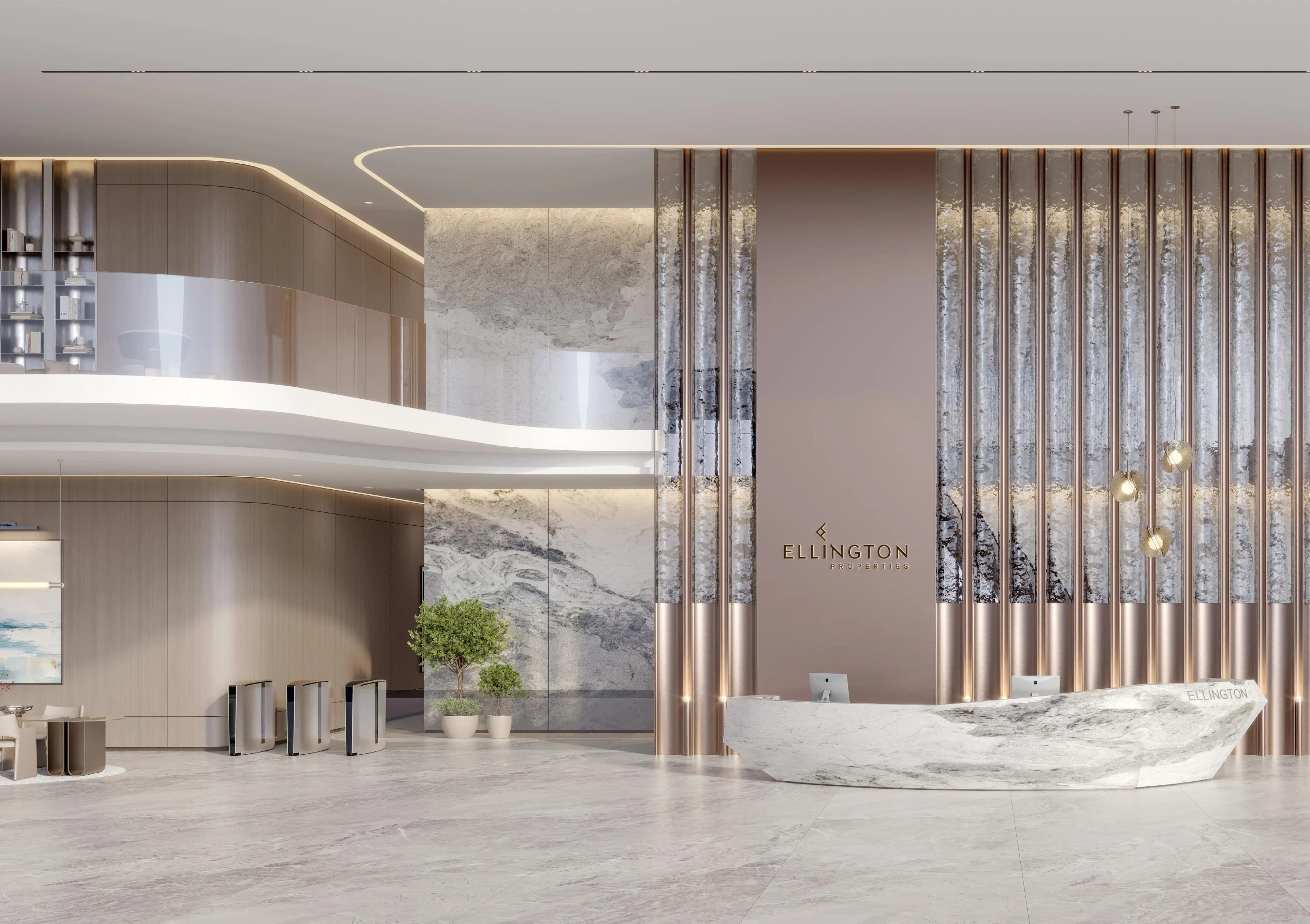 Lobby reception at Berkeley Tower by Ellington, Business Bay