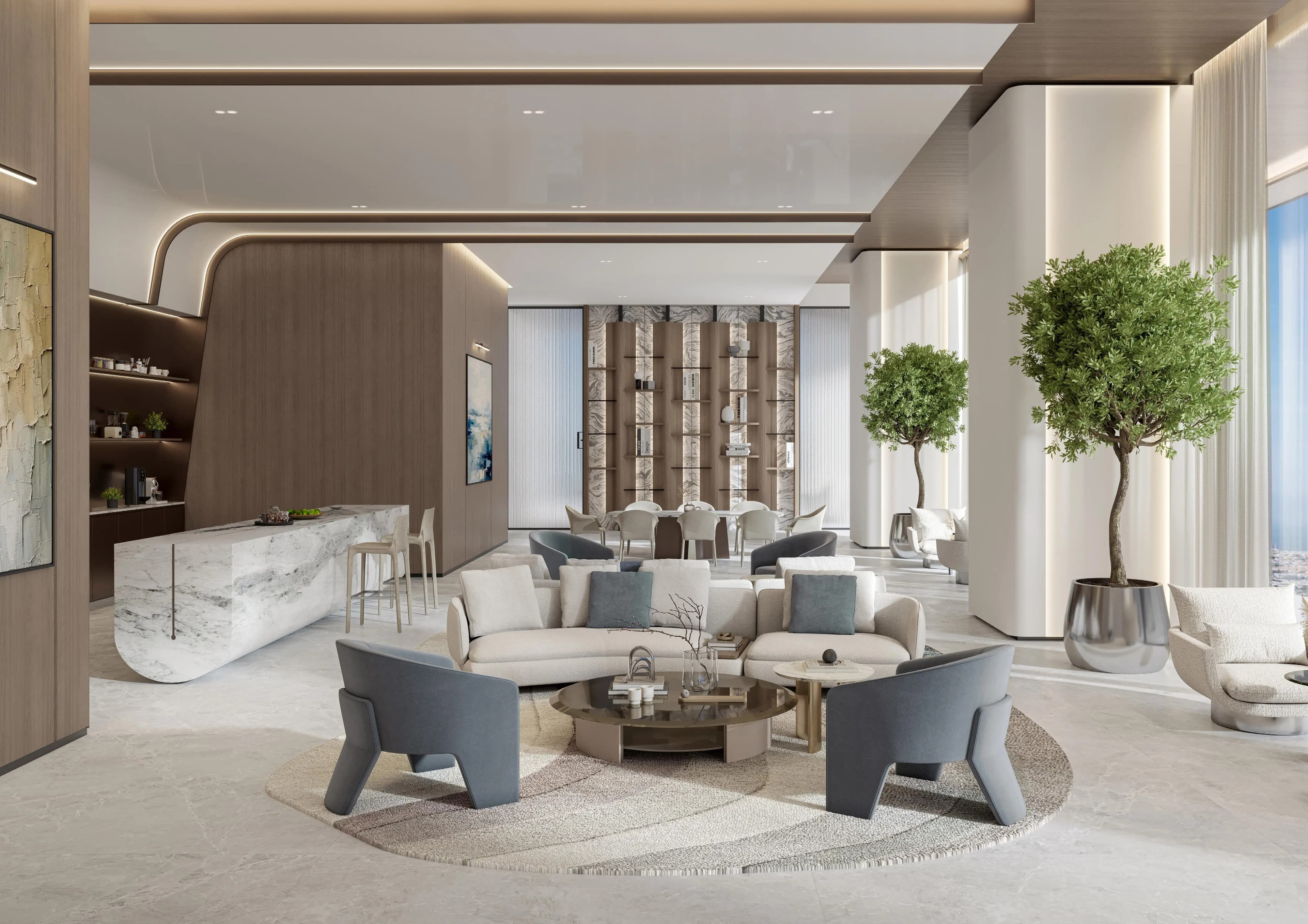 Meeting lounge at Berkeley Tower by Ellington, Business Bay