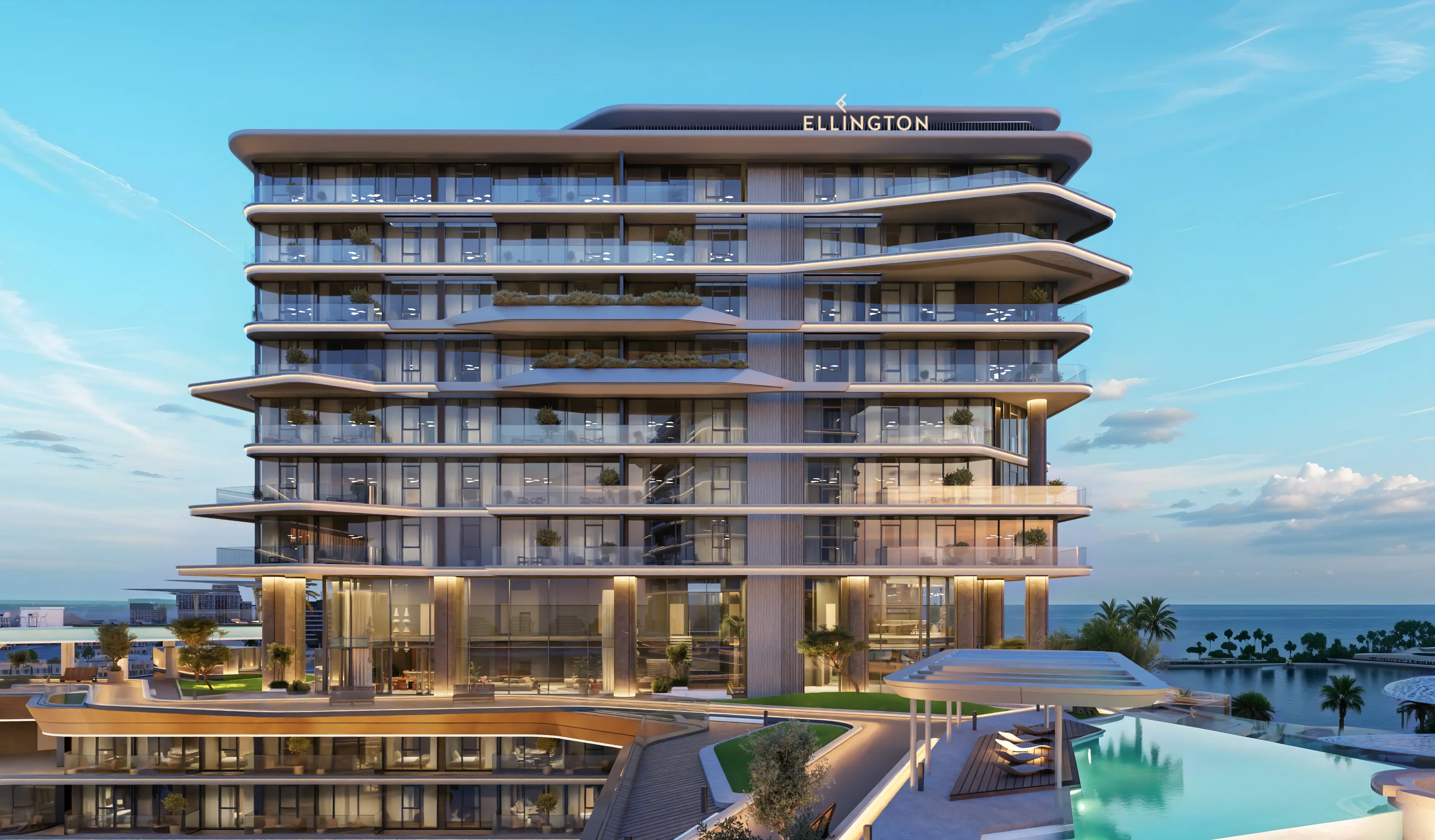 Costa Mare, Al Marjan infinity pool terrace, Al Marjan Island