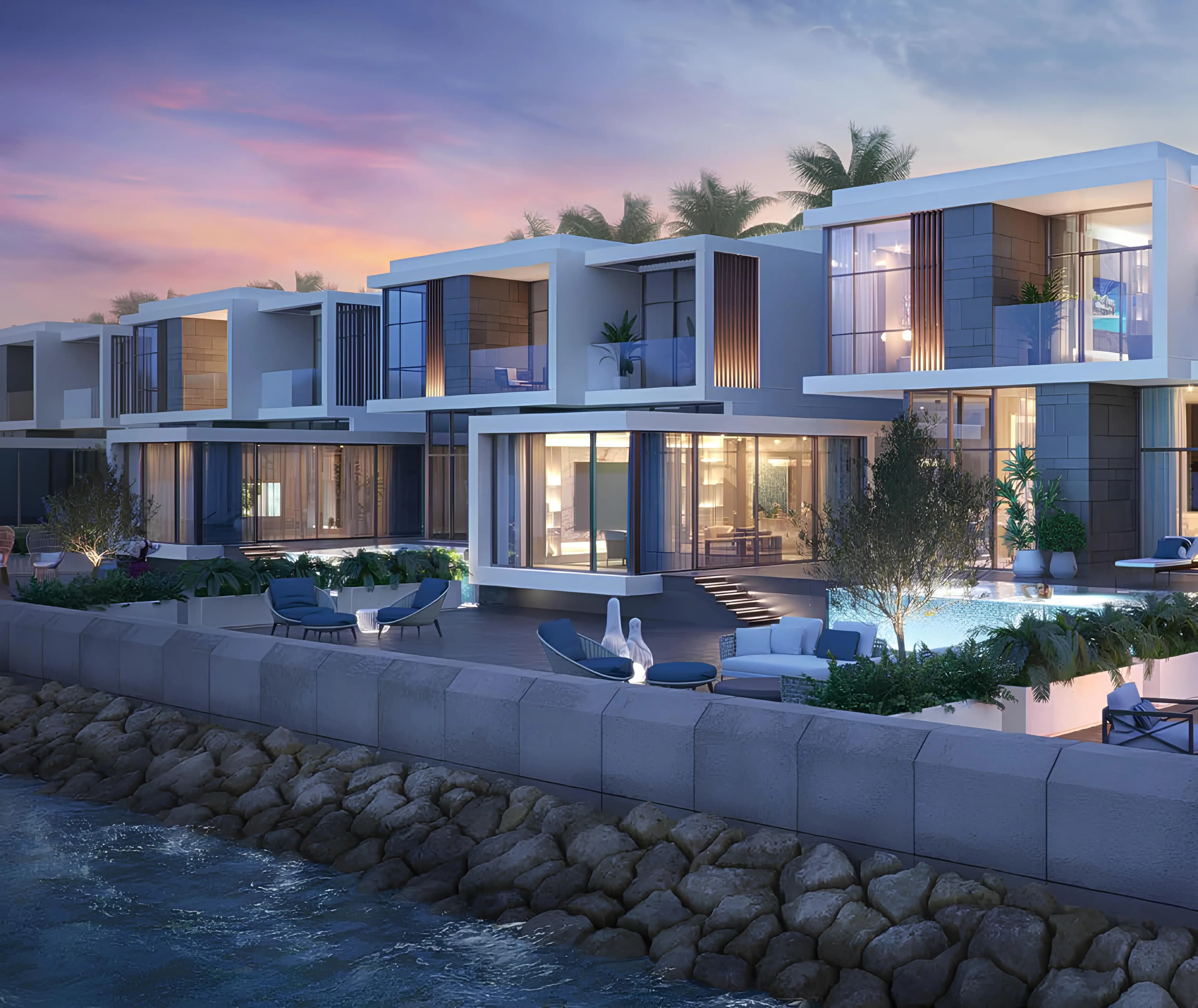 Danah Bay Villas & Townhouses, Al Marjan infinity pool terrace, Al Marjan Island