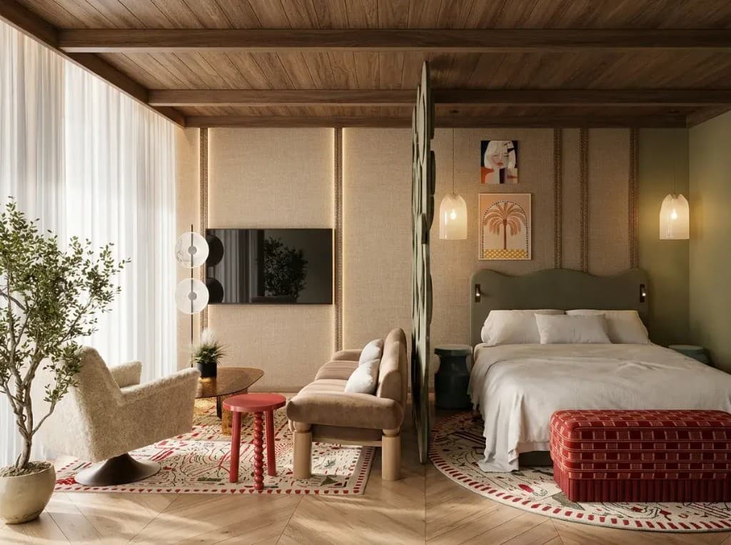 Fully furnished apartment interior at Dolce Residences by Wyndham
