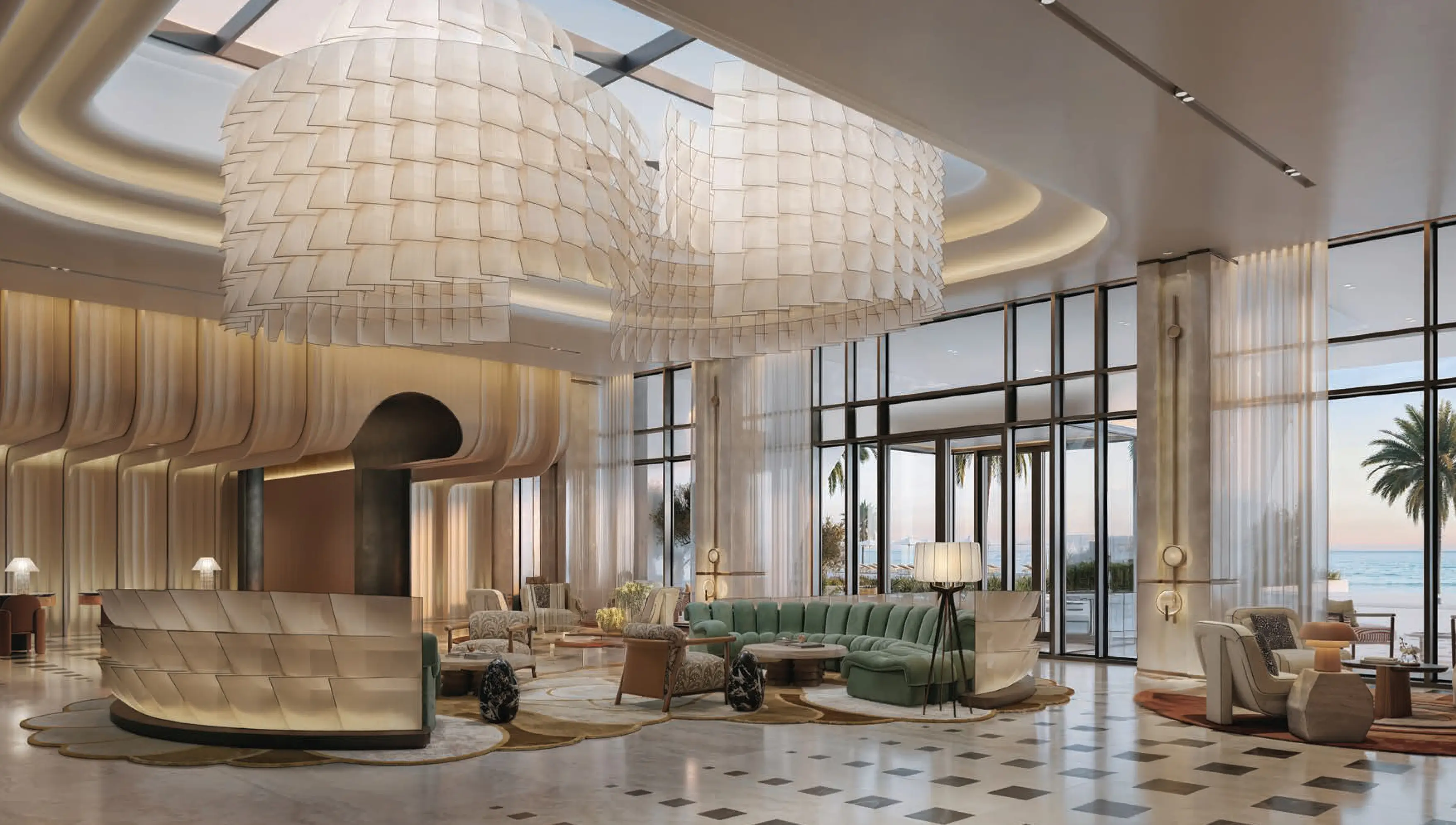 Bedroom interior at Fairmont Residences Al Marjan Island 1 & 2, Al Marjan