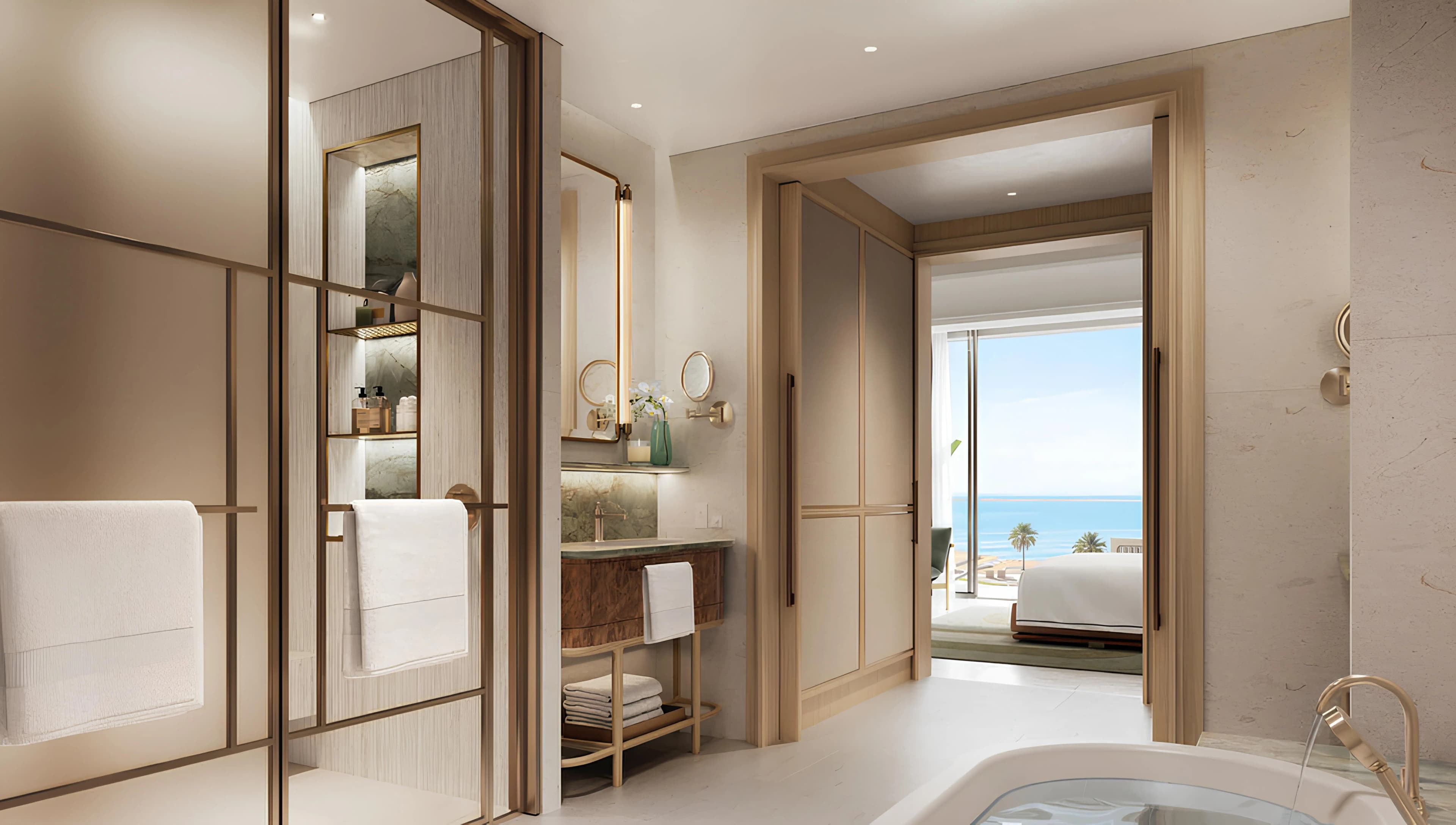Fairmont Residences Al Marjan Island 1 & 2, Al Marjan infinity pool terrace, Al Marjan Island