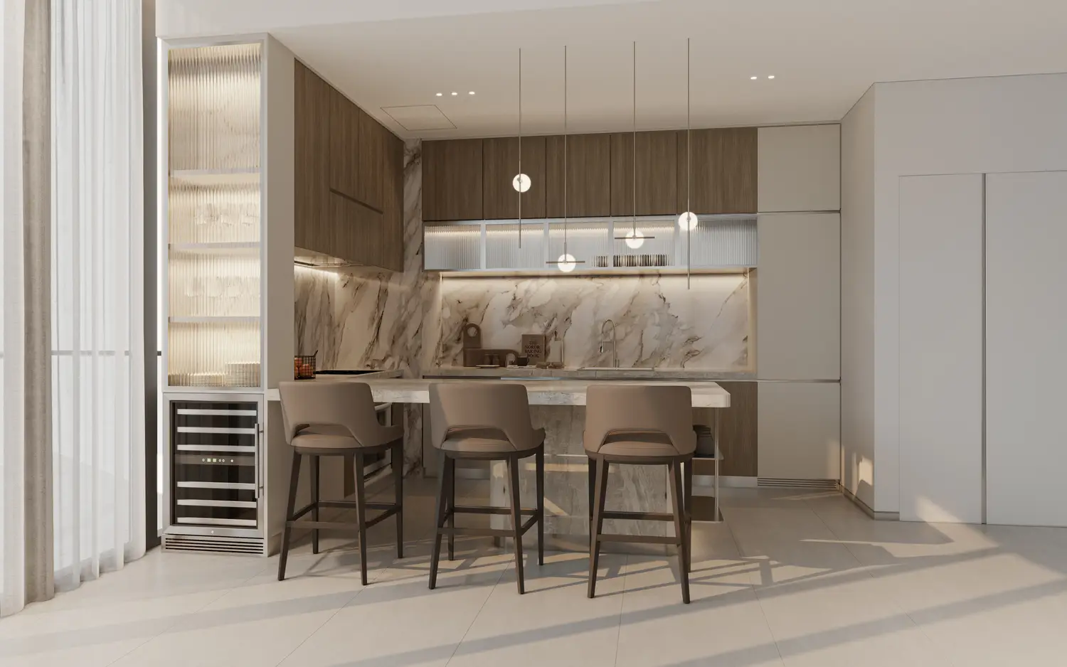 Fortune Bay Residences, Al Marjan beachfront facade, Al Marjan Island