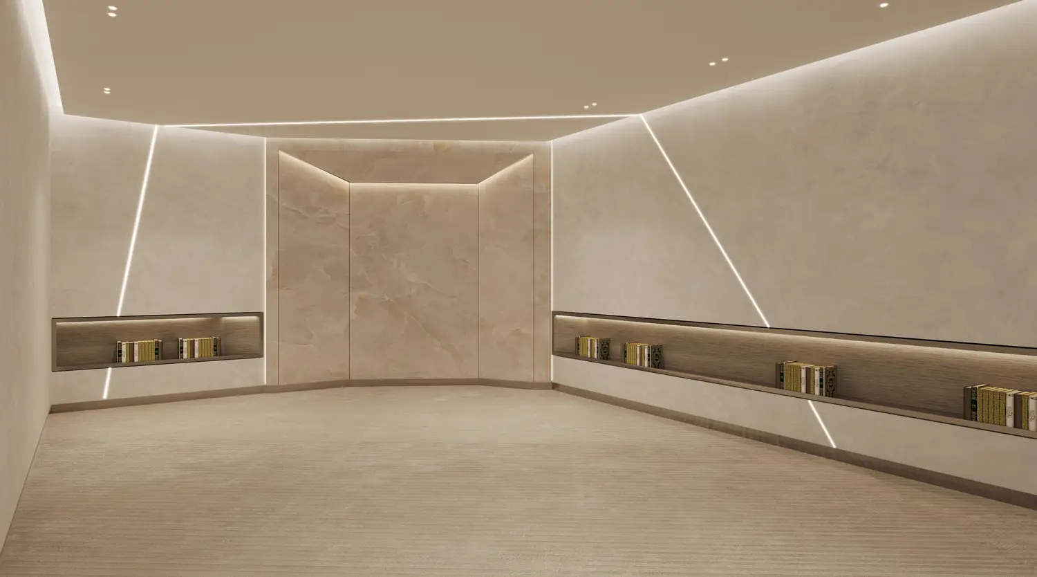 Living room with sea view at Fortune Bay Residences, Al Marjan