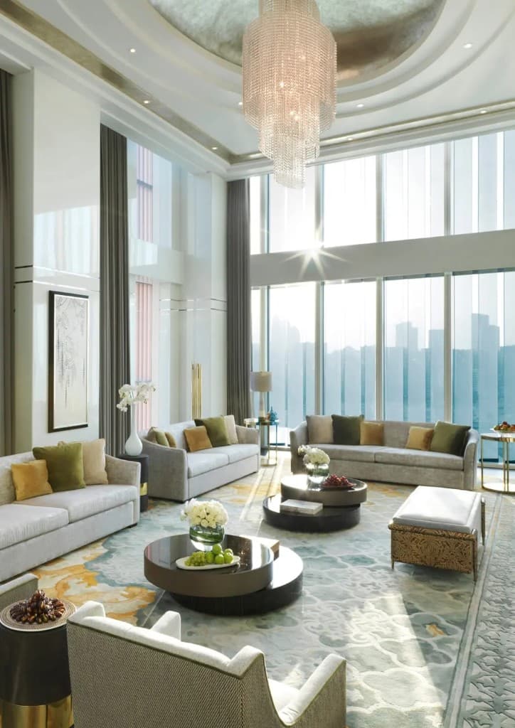 Four Seasons Private Residences Abu Dhabi at Al Maryah Island living lounge