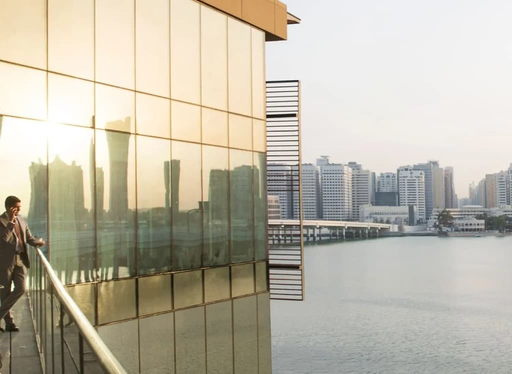 Four Seasons Private Residences Abu Dhabi at Al Maryah Island waterfront terrace
