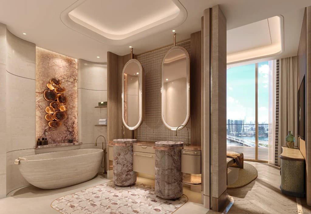 Jumeirah Residences at Al Maryah Island bathroom interior in Abu Dhabi