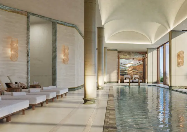 Jumeirah Residences at Al Maryah Island indoor swimming pool in Abu Dhabi