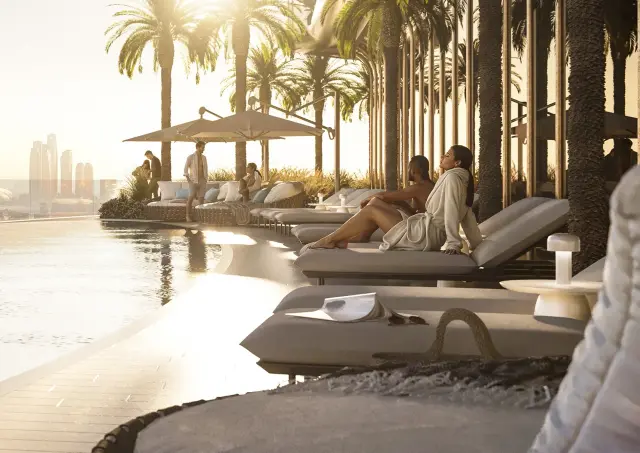 Jumeirah Residences at Al Maryah Island sky pool deck in Abu Dhabi