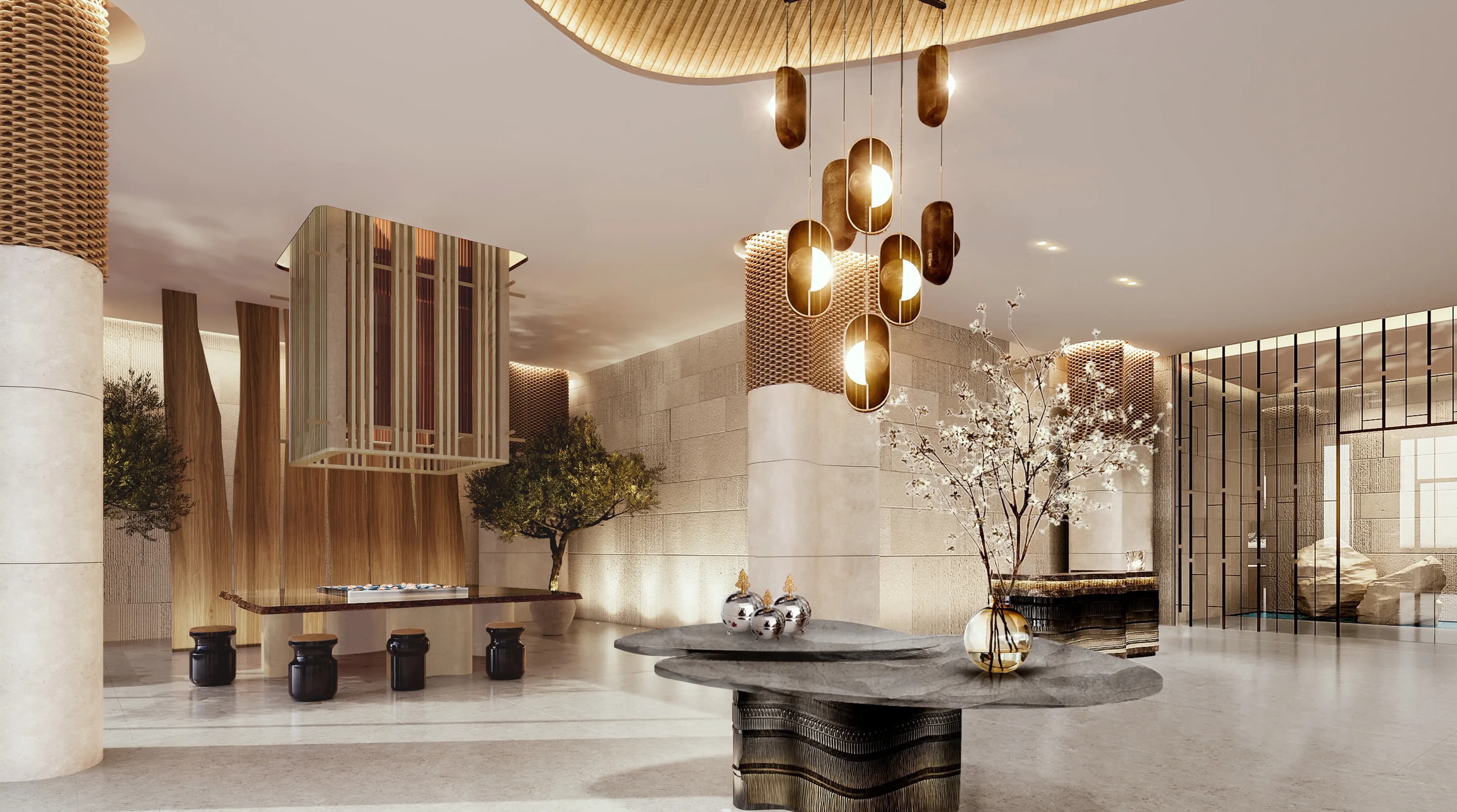 Bedroom interior at JW Marriott Residences & Resort, Al Marjan