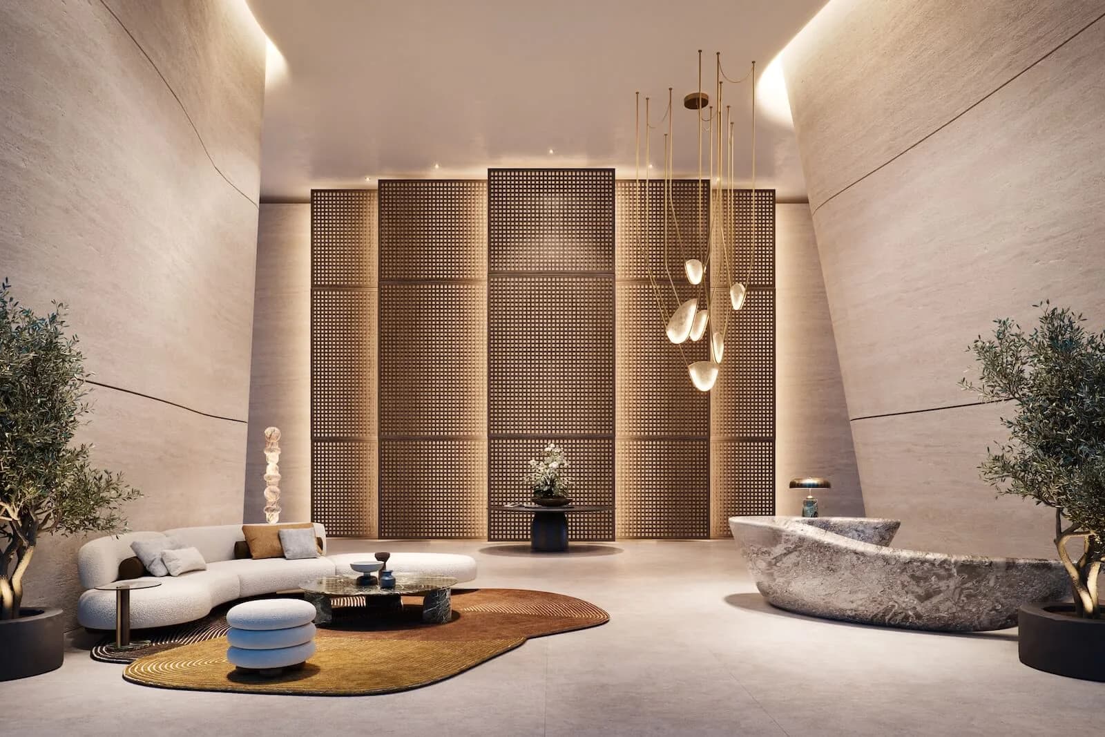 JW Marriott Residences Yas Island by Taraf arrival lobby, Yas Bay Abu Dhabi