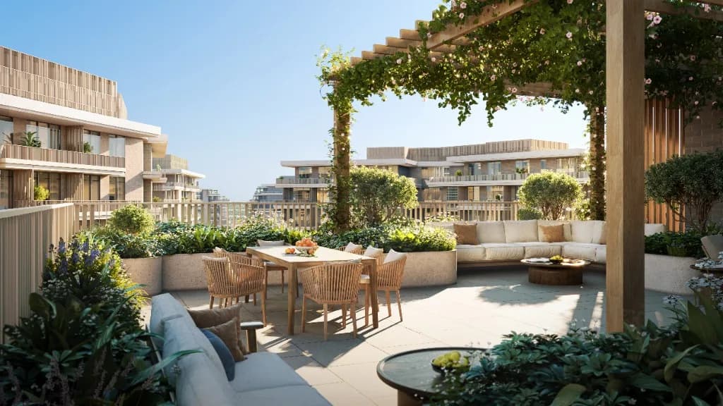 Melograno Yards by Beyond community plaza, City of Arabia Dubai