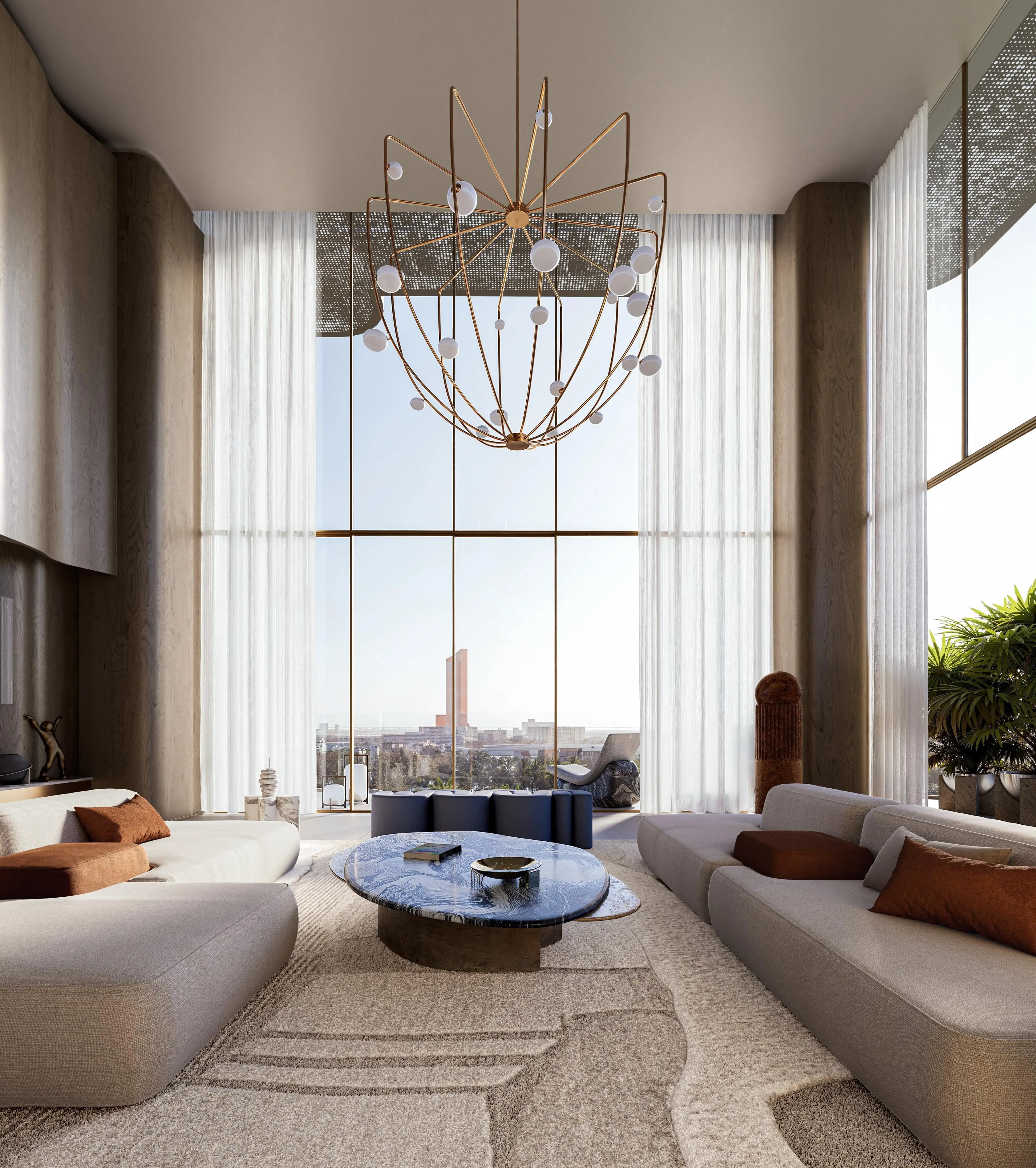 Bedroom interior at Mondrian Al Marjan Island Beach Residences, Al Marjan