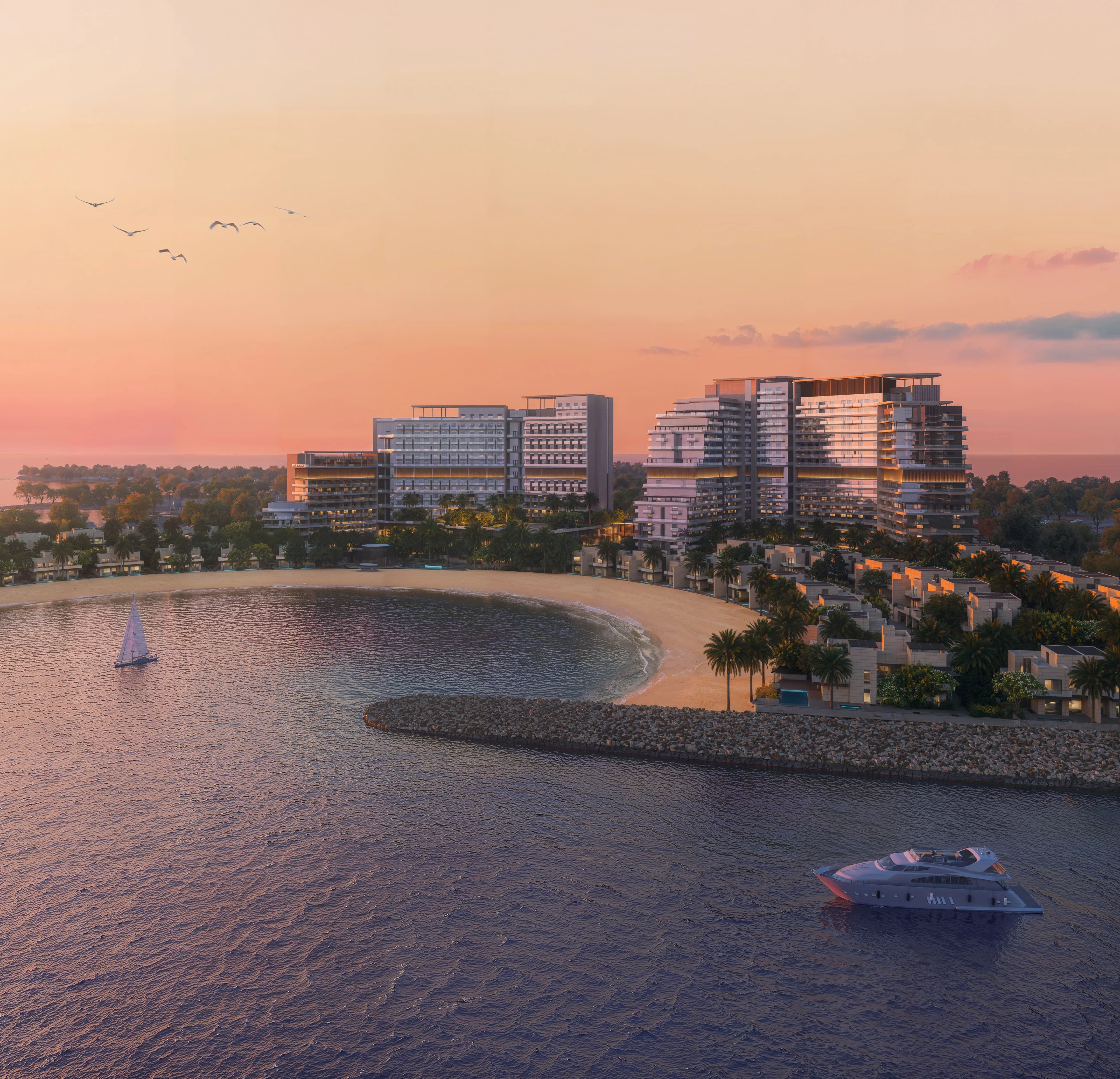 Nasim Al Bahr Residences, Al Marjan private beach, Al Marjan Island