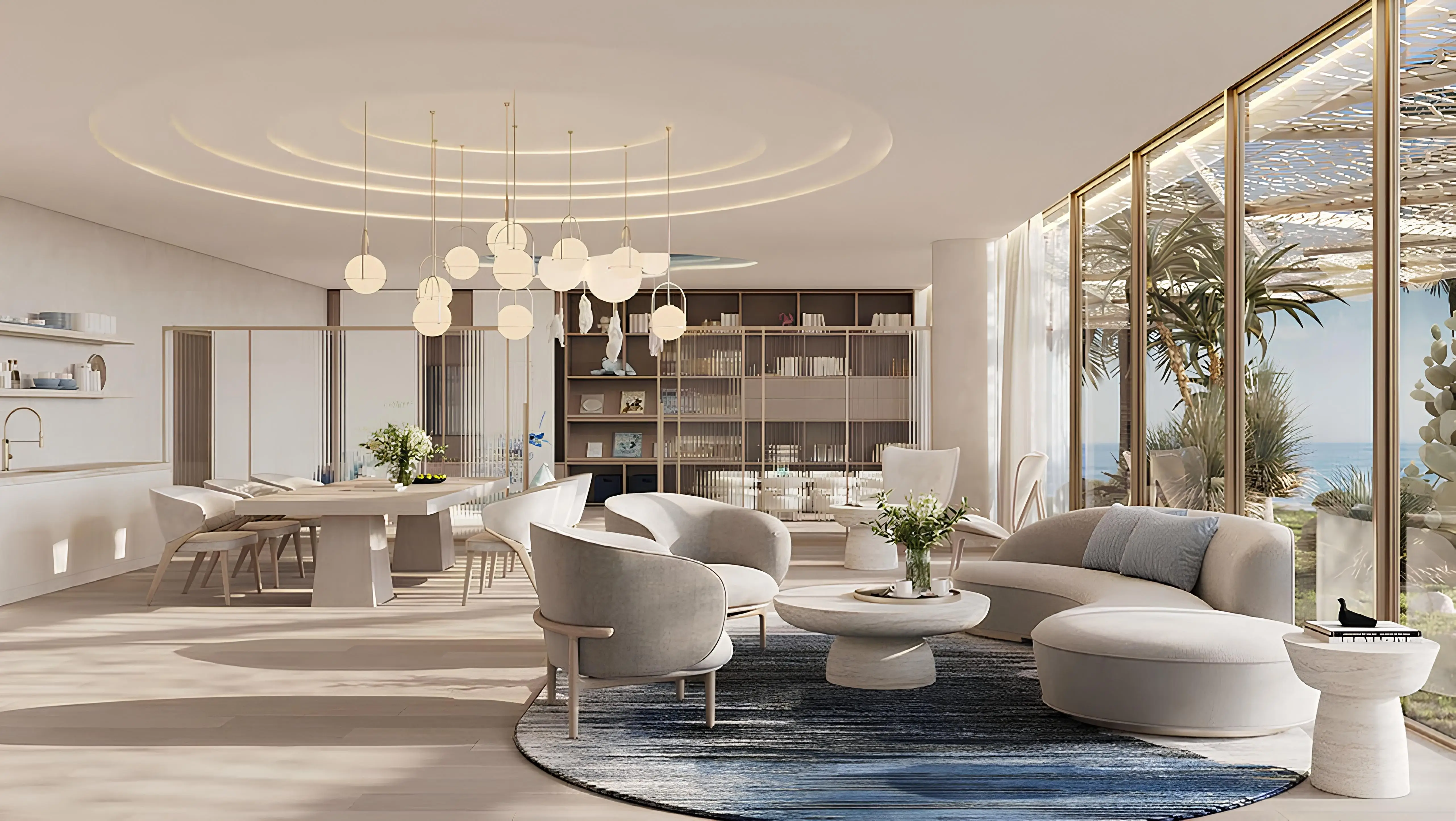Bedroom interior at Nikki Beach Residences, Al Marjan