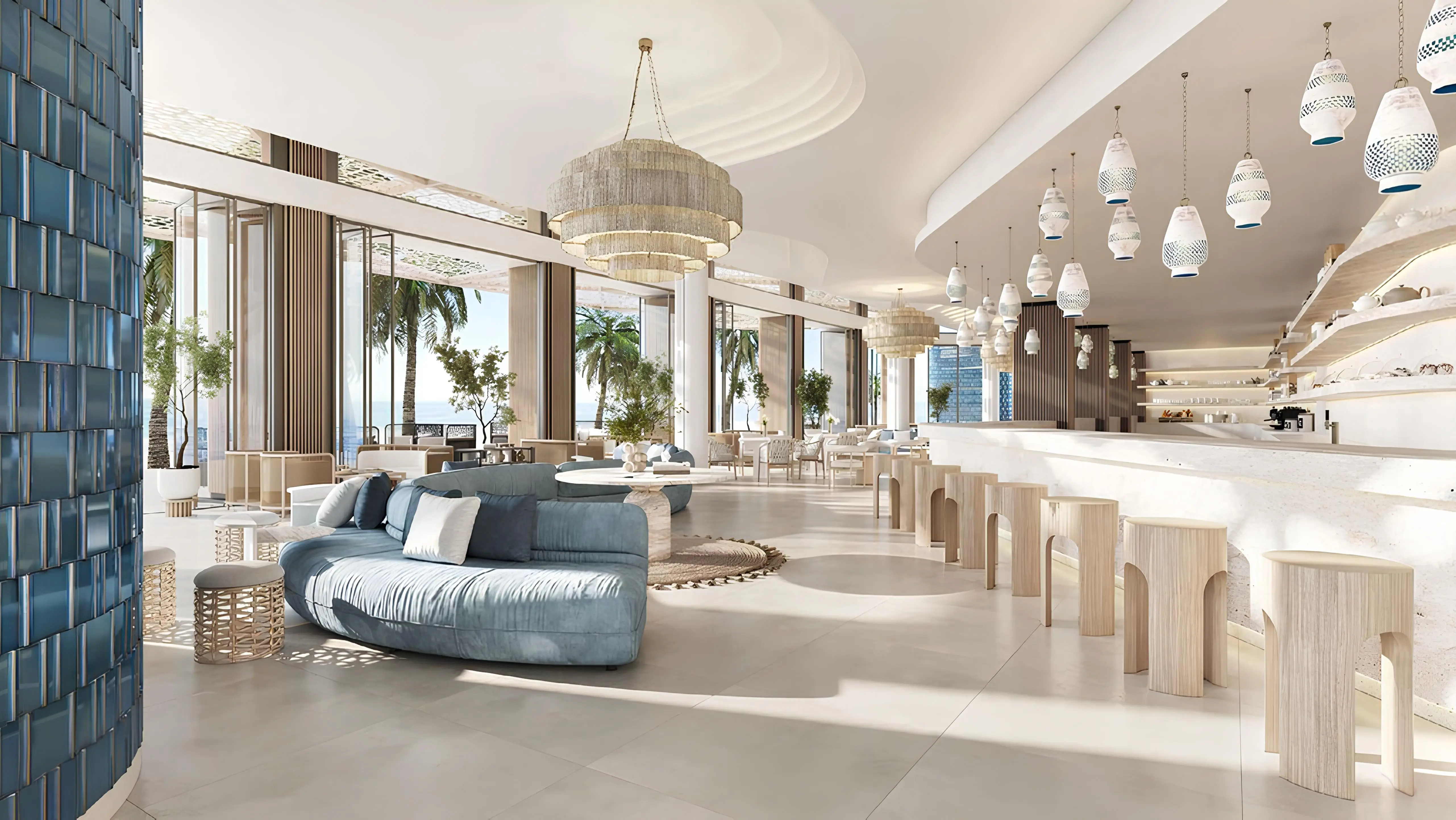 Nikki Beach Residences, Al Marjan infinity pool terrace, Al Marjan Island