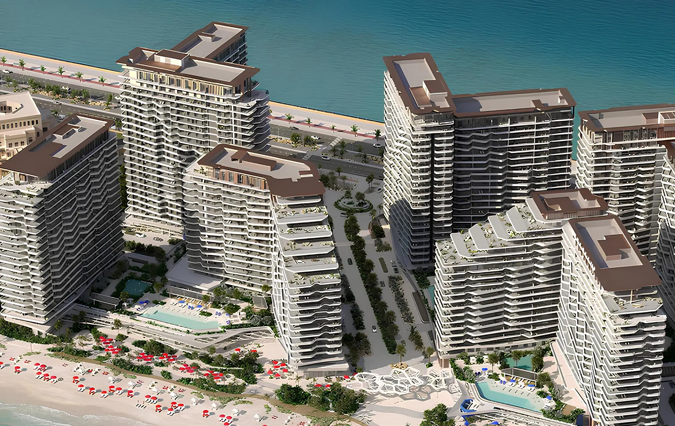 Nikki Beach Residences, Al Marjan private beach, Al Marjan Island