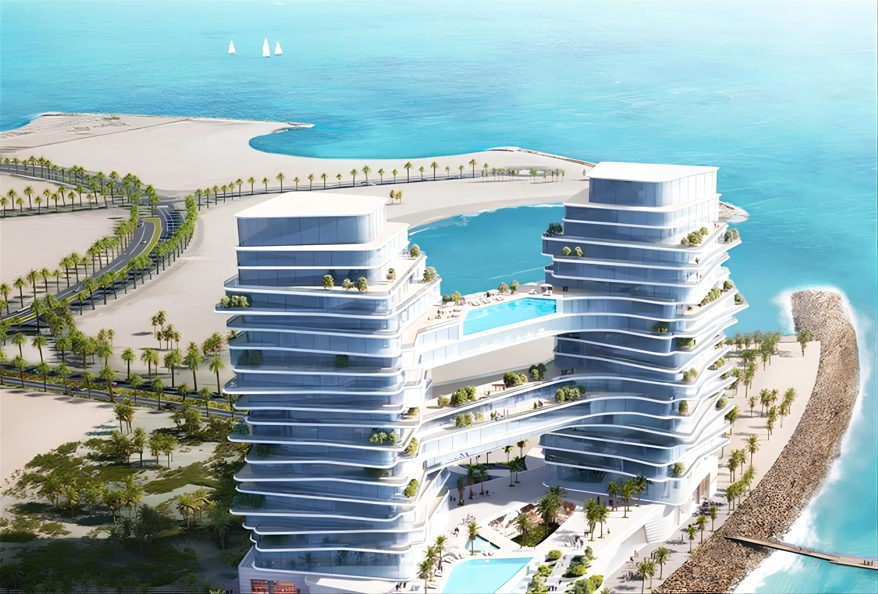 Oceano, Al Marjan private beach, Al Marjan Island