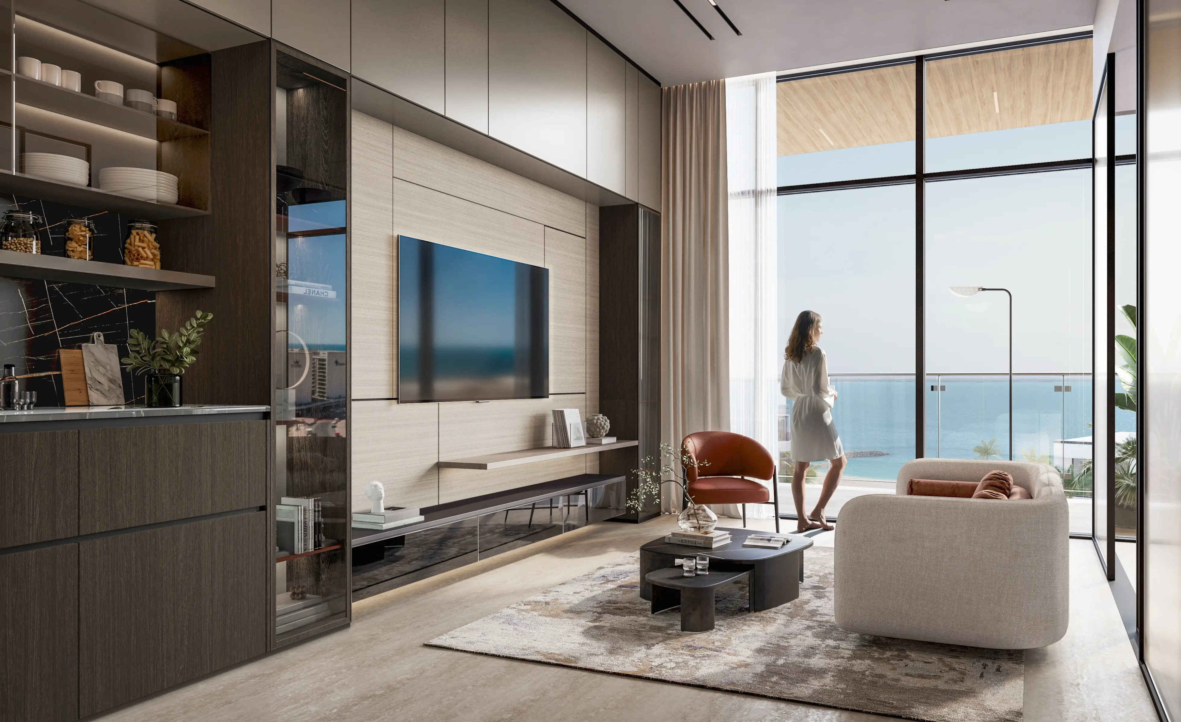 Bedroom interior at Ola Residences, Al Marjan
