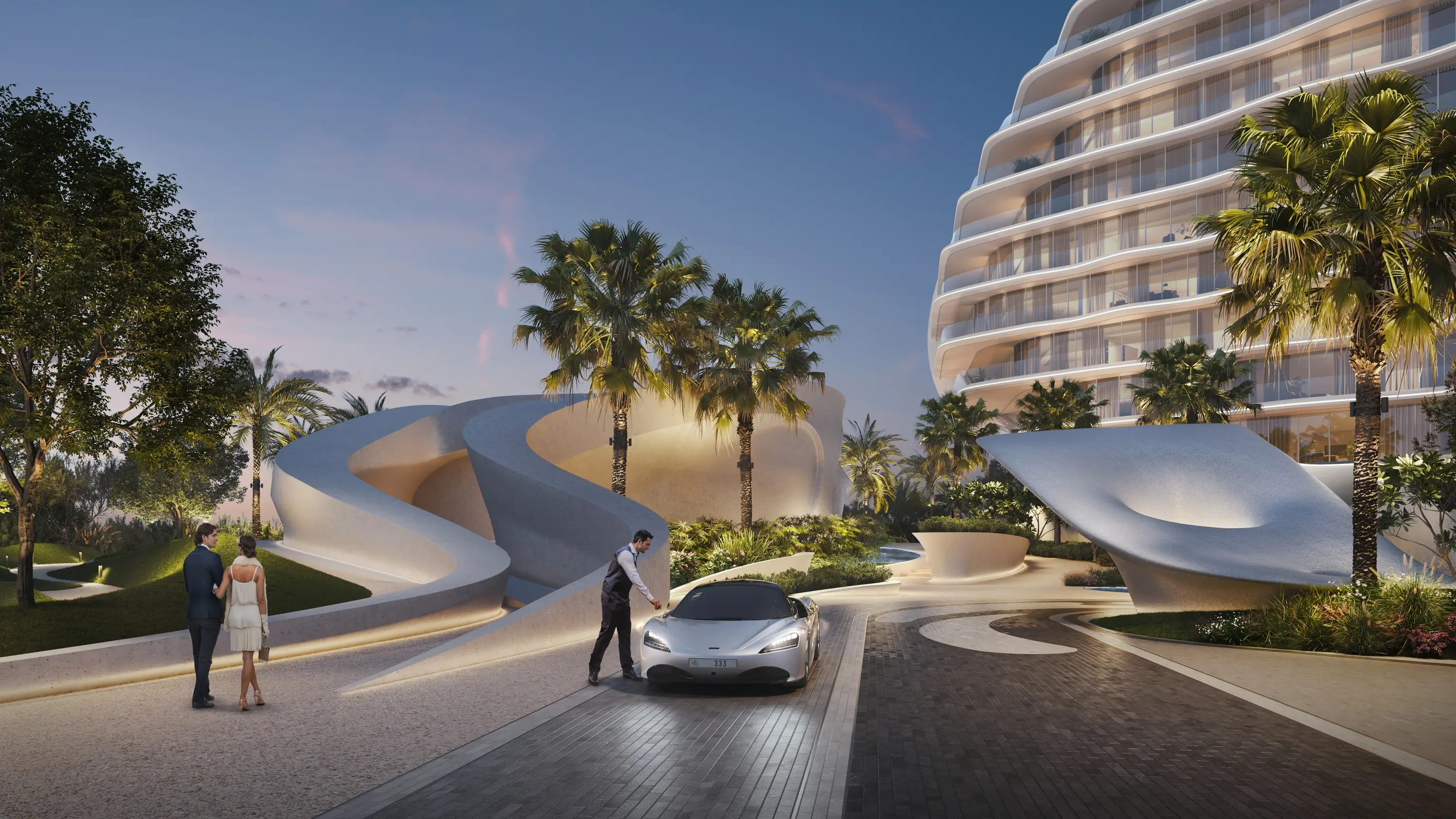 Oystra Tower C, Al Marjan lobby reception, Al Marjan Island