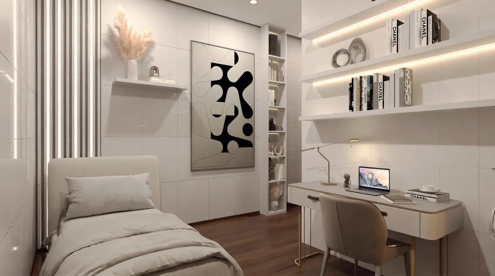 Bedroom interior at Park Beach Residence, Al Marjan