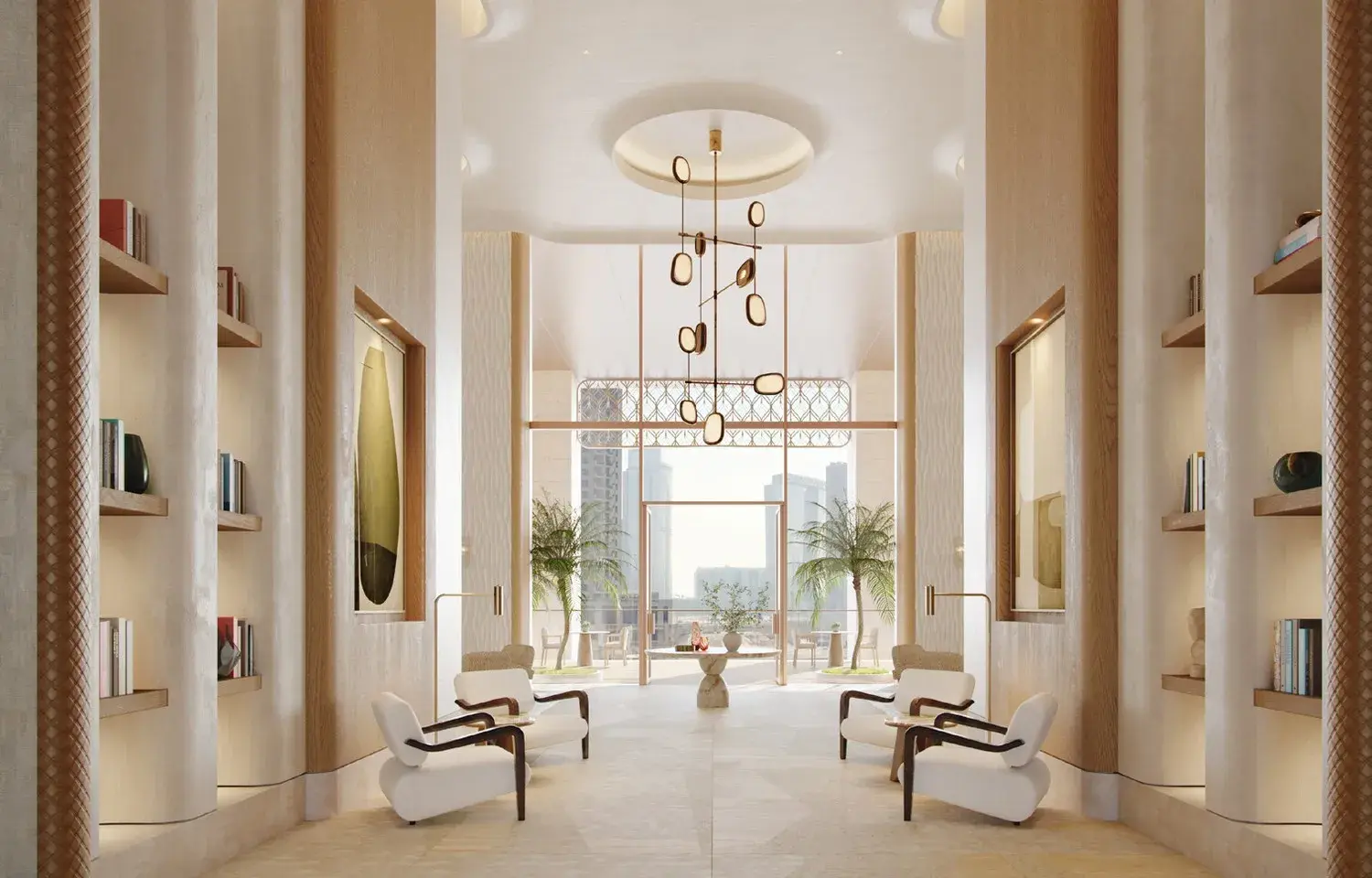 Co-working lounge at The Ritz-Carlton Residences, Al Maryah Island, Abu Dhabi