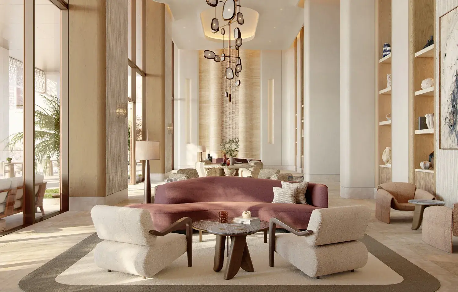 Residential lounge at The Ritz-Carlton Residences, Al Maryah Island, Abu Dhabi