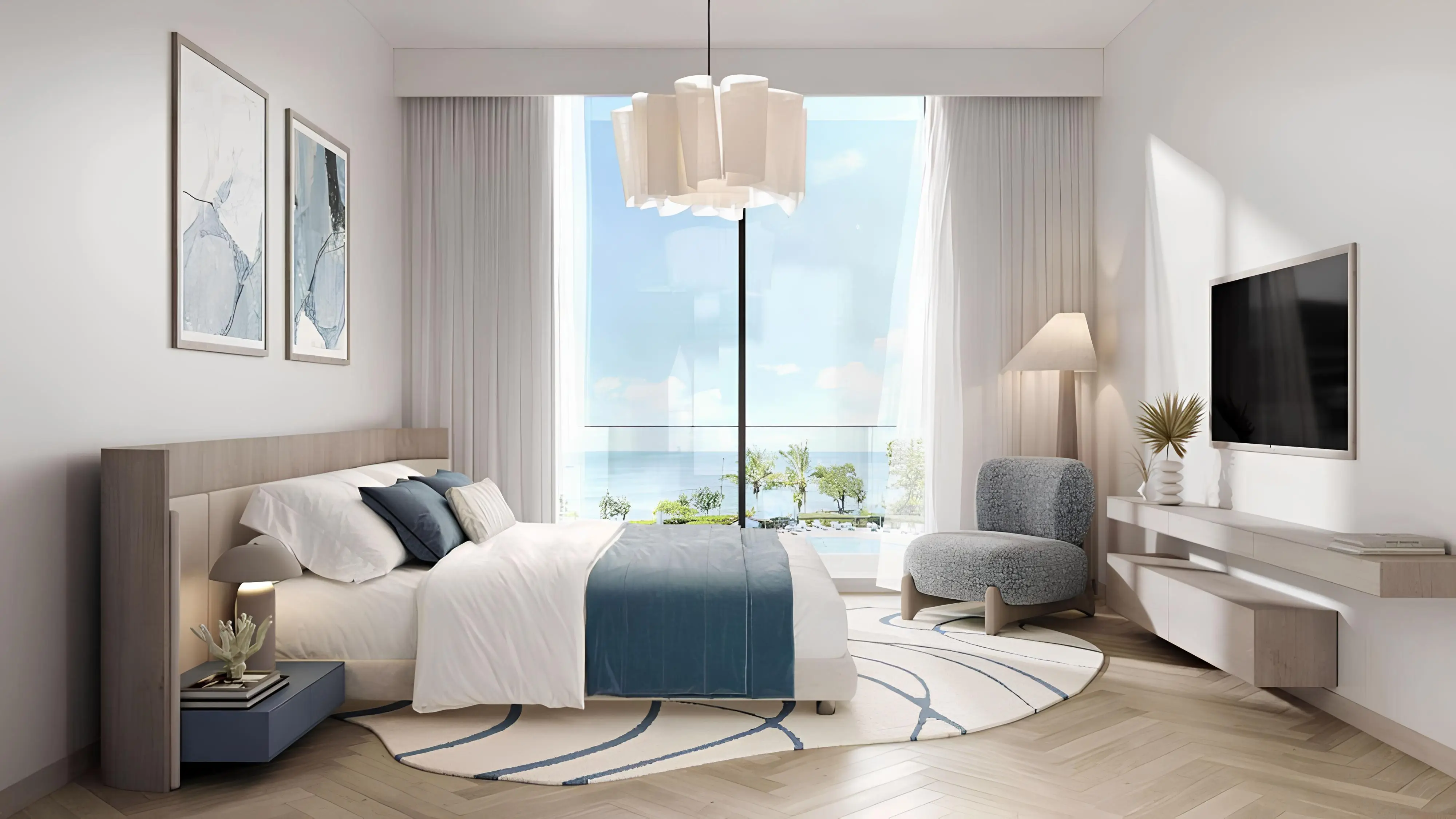 Rosso Bay Residences, Al Marjan infinity pool terrace, Al Marjan Island