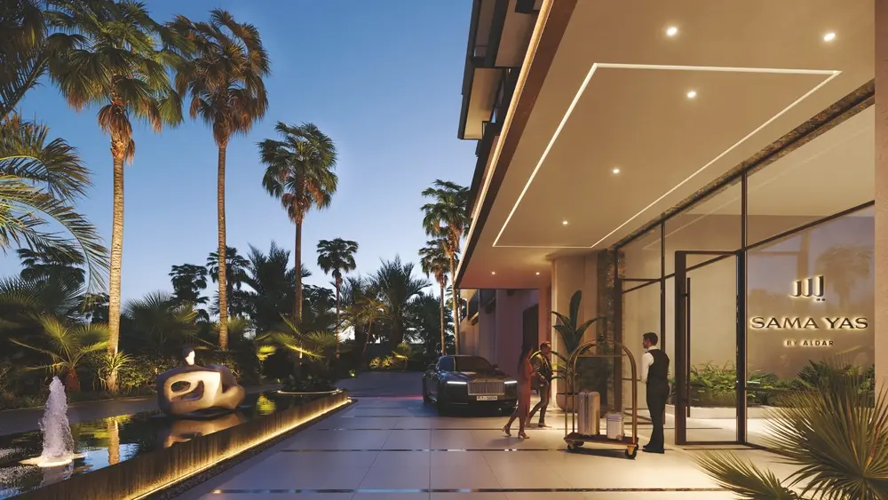 Sama Yas by Aldar luxury building entrance, Yas Island Abu Dhabi