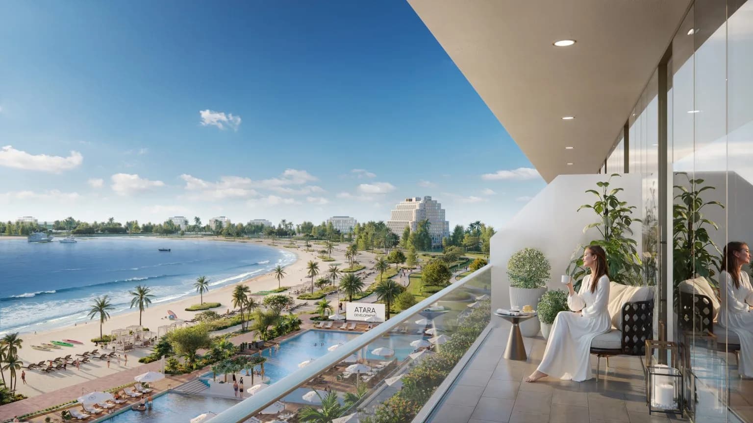 Sheraton Residences Al Marjan Island balcony sea view