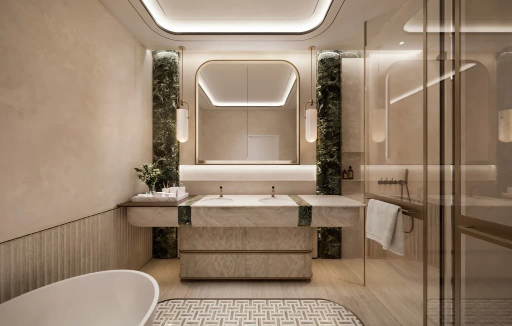 St. Regis The Residences at Al Maryah Island bathroom interior in Abu Dhabi