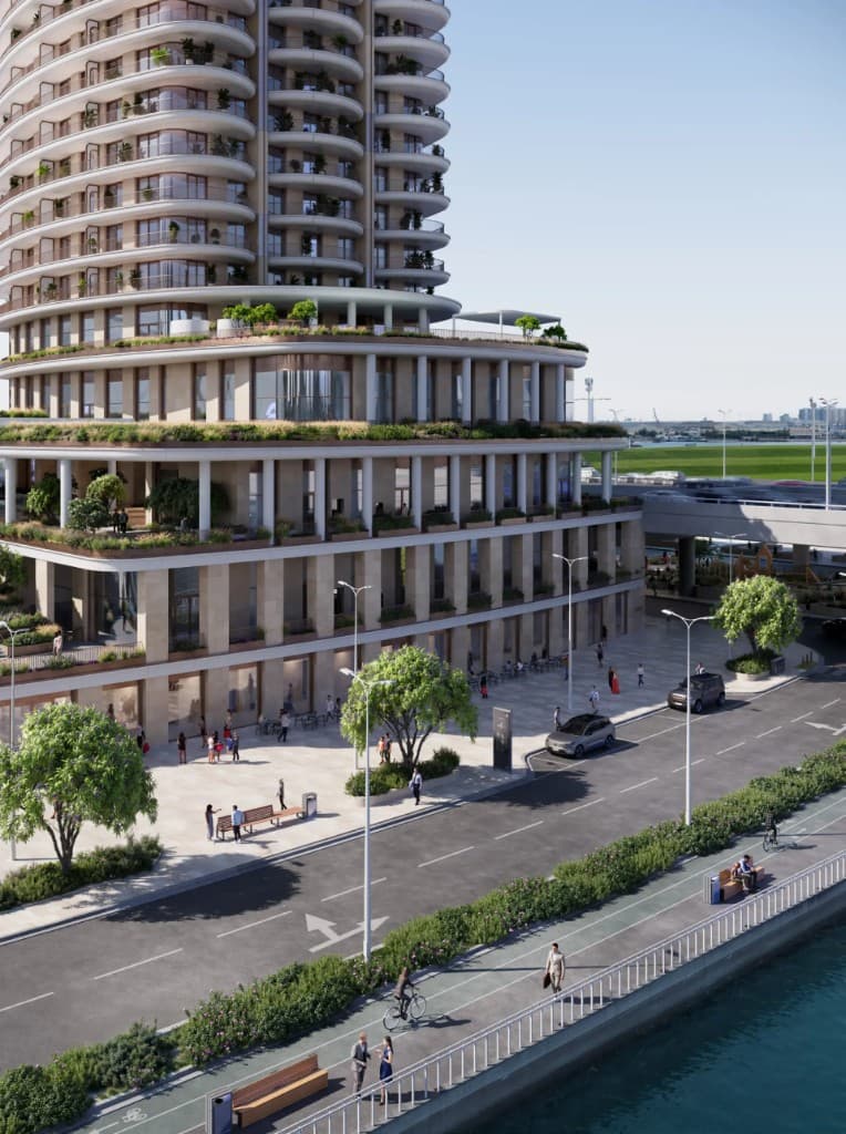 St. Regis The Residences at Al Maryah Island podium retail boulevard in Abu Dhabi