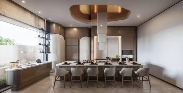 St. Regis The Residences at Al Maryah Island community kitchen in Abu Dhabi