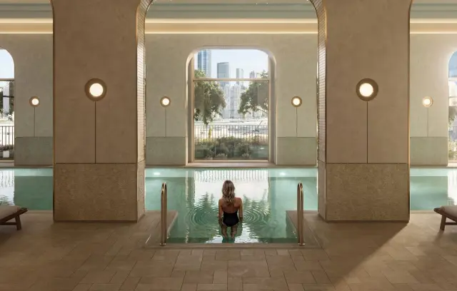St. Regis The Residences at Al Maryah Island indoor pool in Abu Dhabi