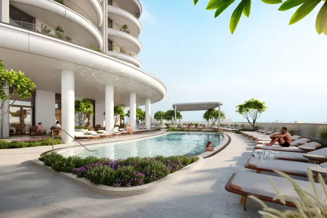 St. Regis The Residences at Al Maryah Island outdoor pool in Abu Dhabi