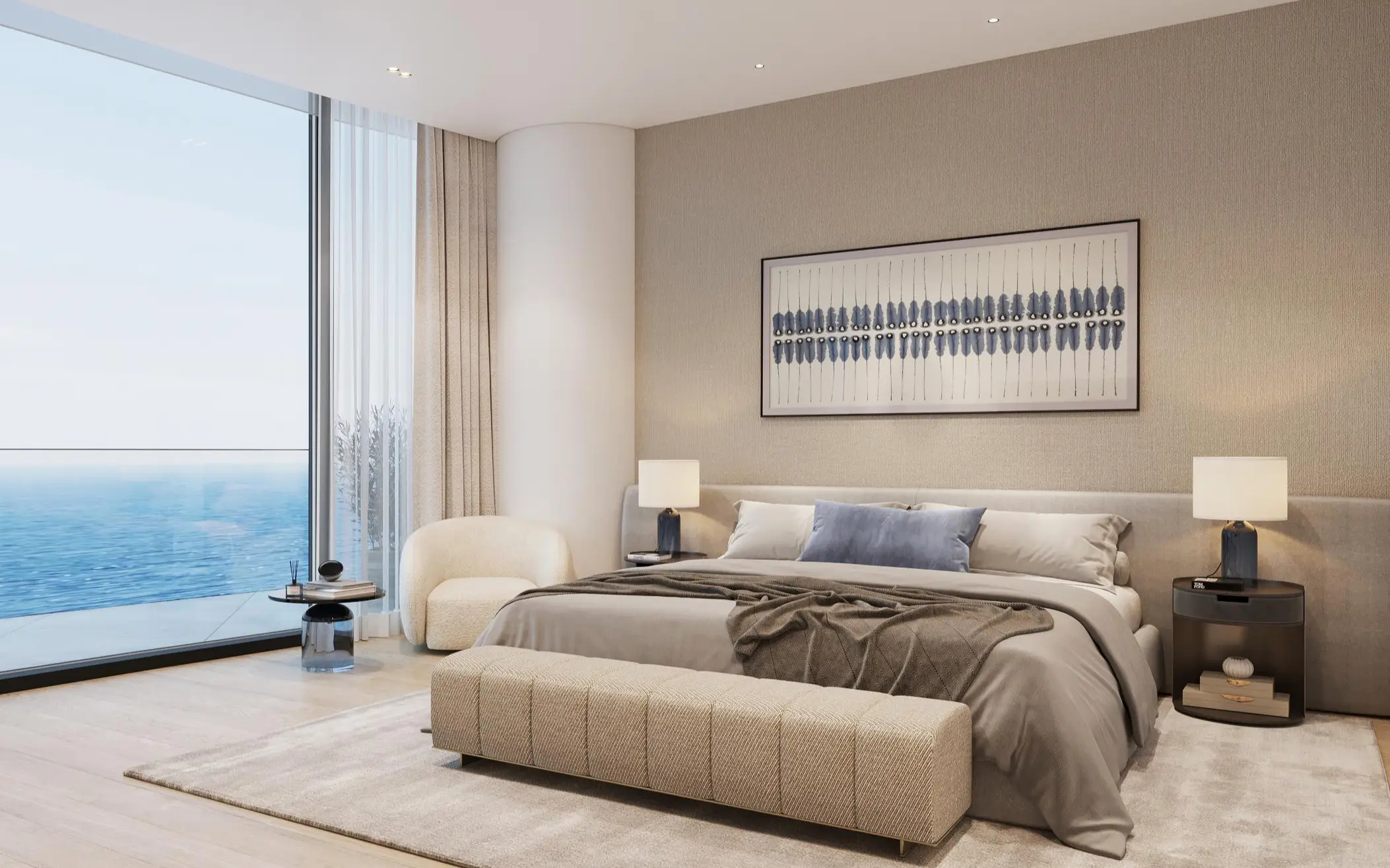 The Beach Residences East Wing, Al Marjan lobby reception, Al Marjan Island