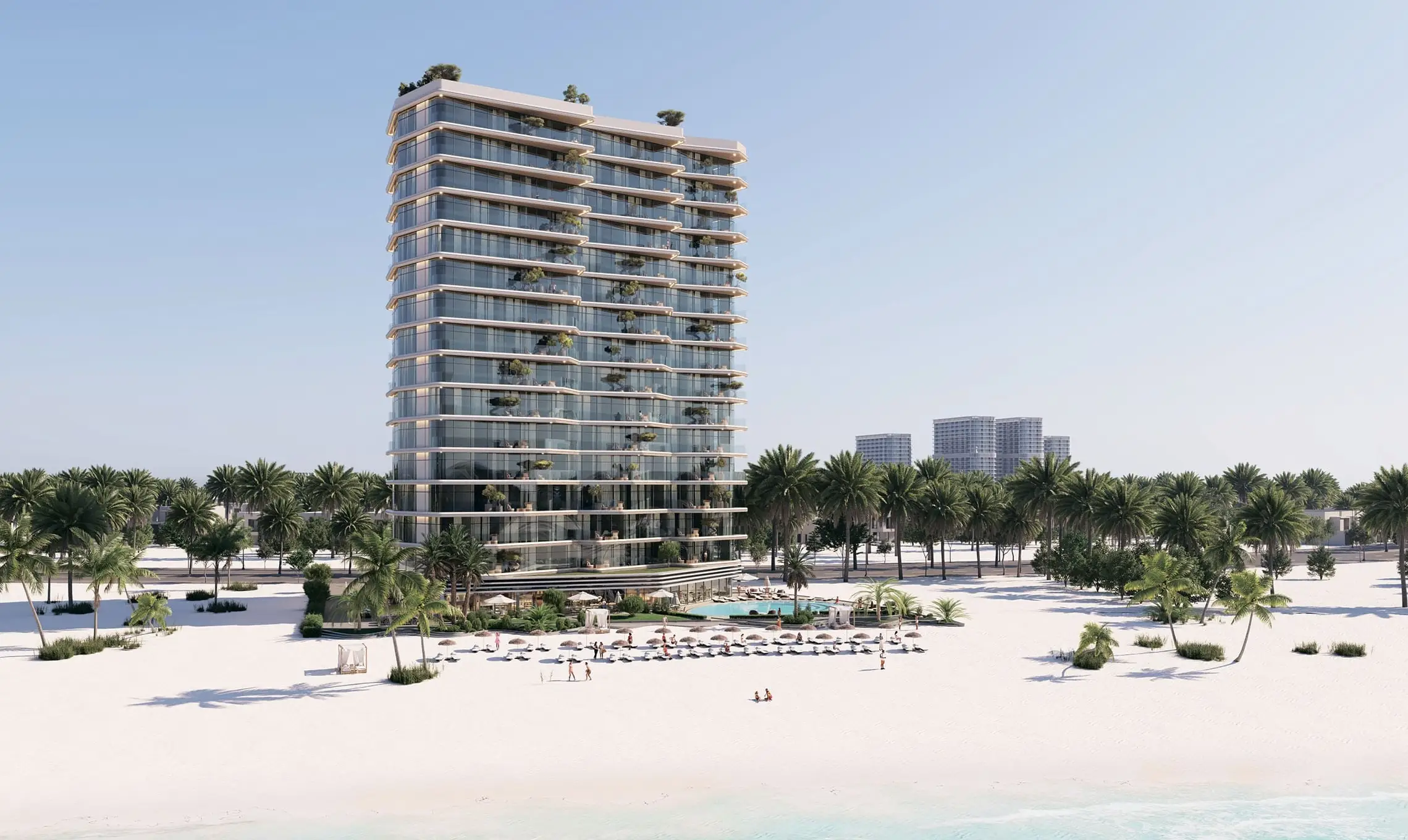 The Beach Vista, Al Marjan beachfront facade, Al Marjan Island