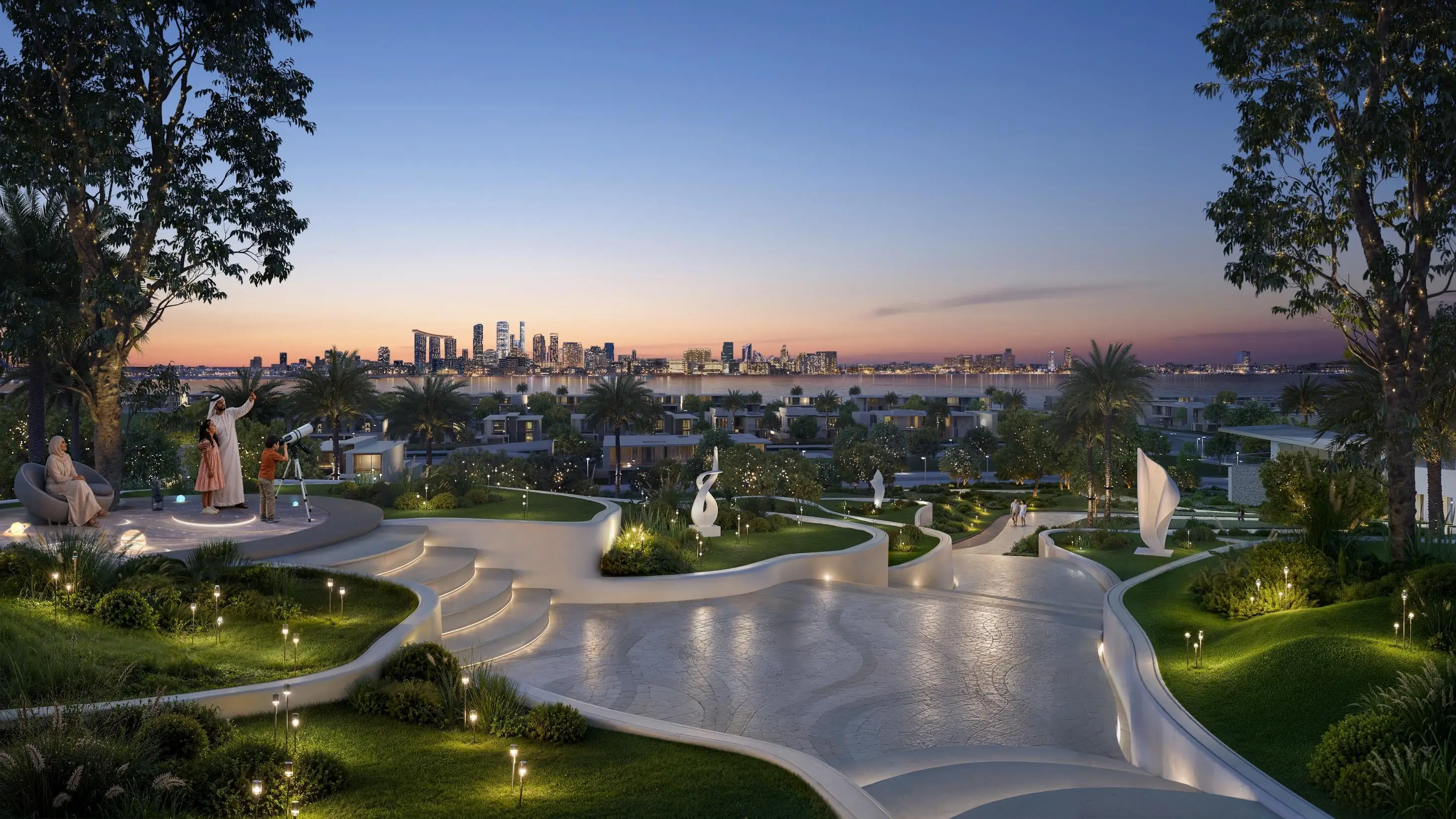 The Terrace at Marsa Al Saadiyat, Aldar neighborhood parks context