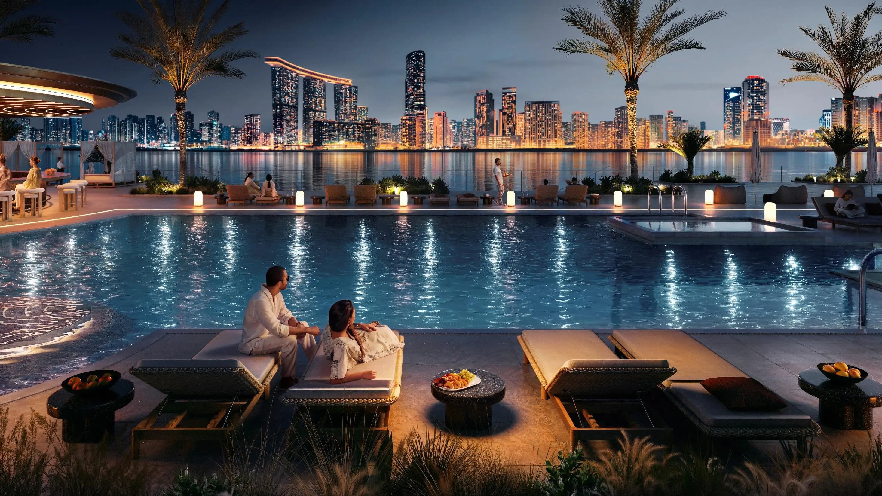 The Terrace at Marsa Al Saadiyat terrace view render